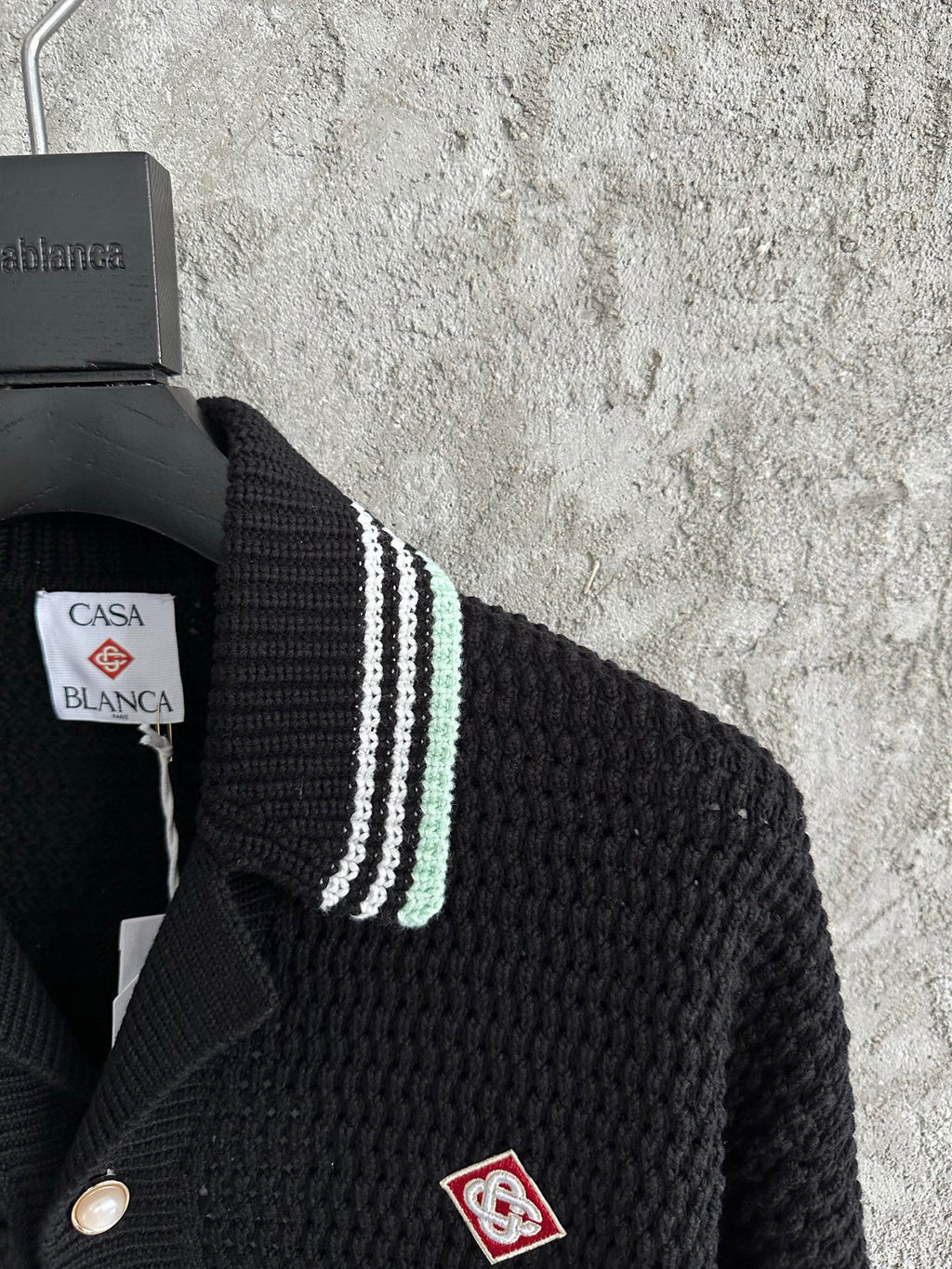 Casa B cardigan en maille à design côtelé