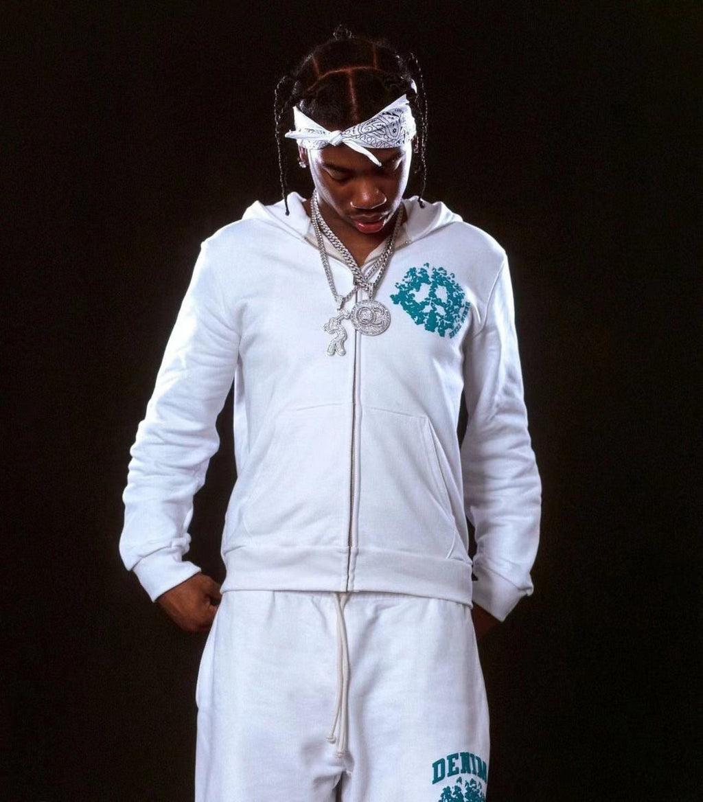 Gilet zippé D.tears White / Blue