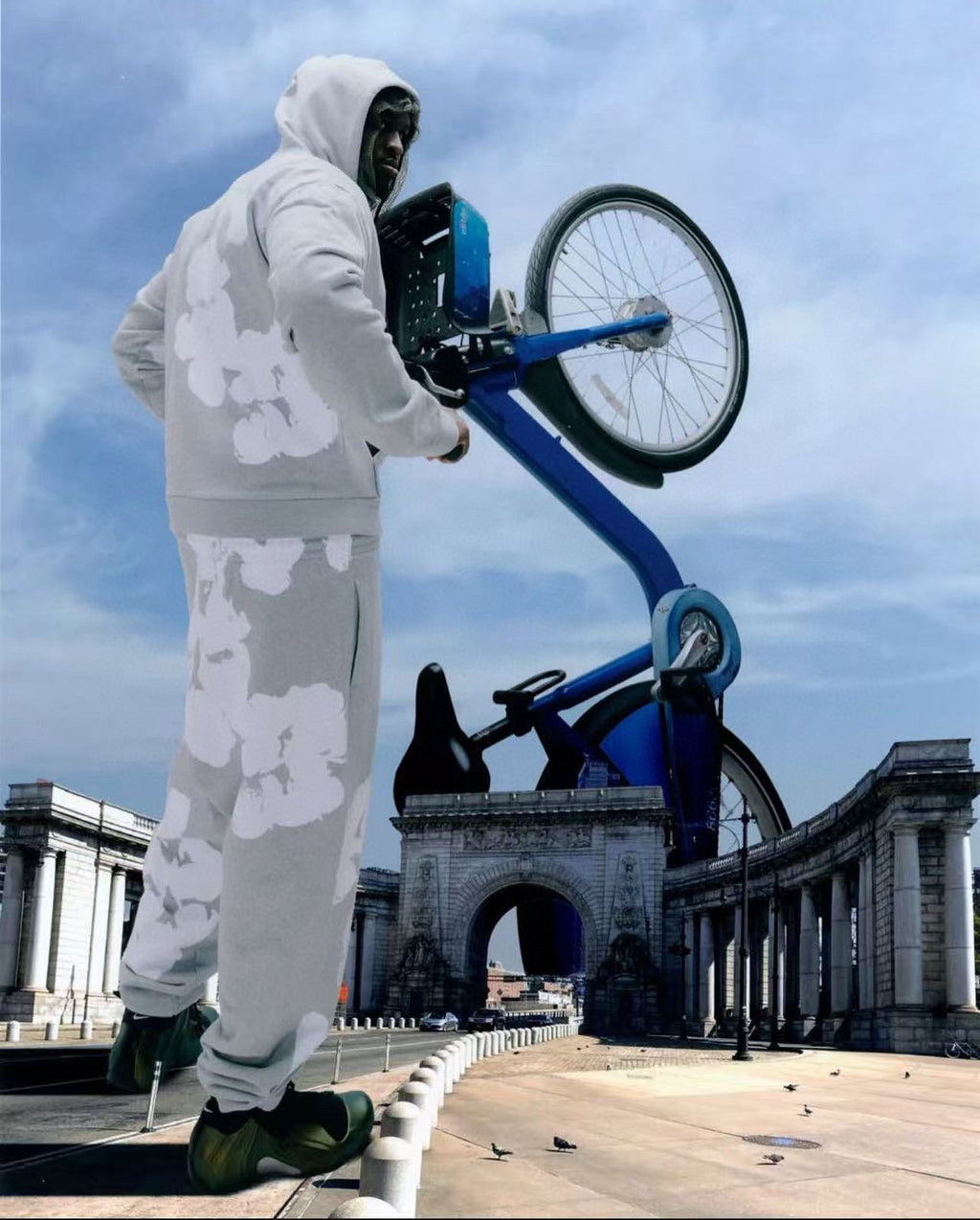 Pantalon Denim.Trs Gris