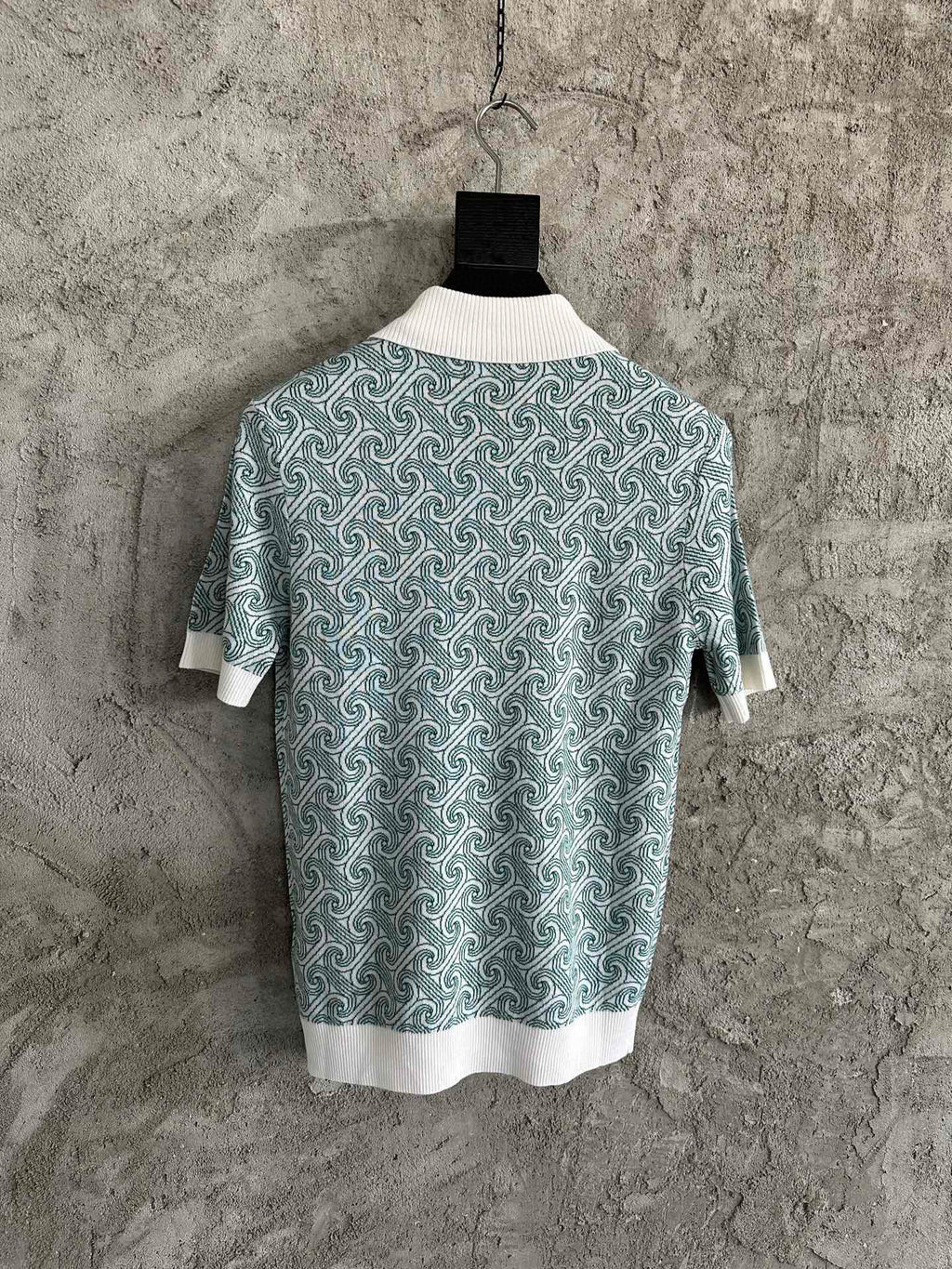 Casa B - Polo Jacquard Colonne verde