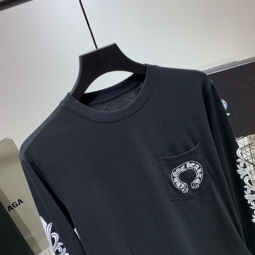 T shirt Chrome Black long sleeve