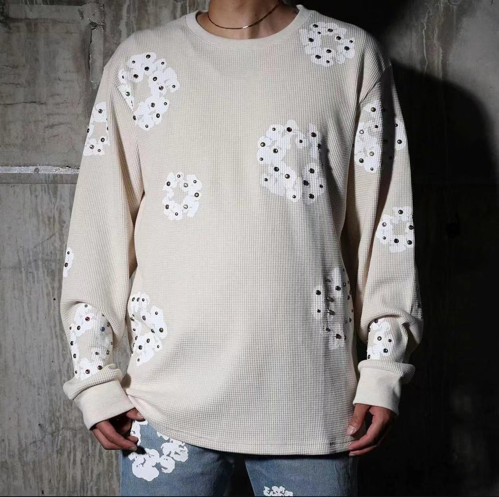 T shirt DTEARS beige gaufrée