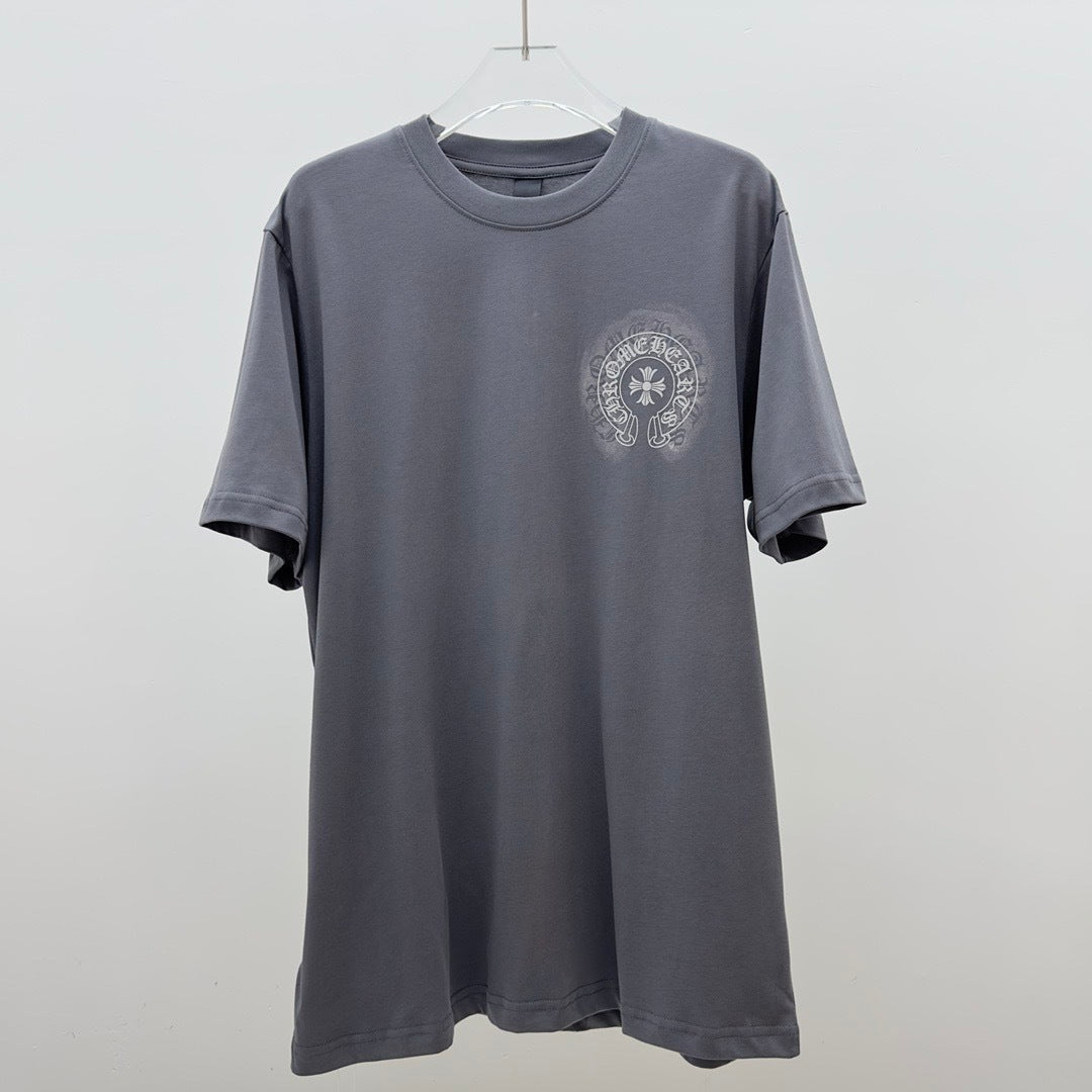 T shirt chrome Relief 3D PRINT Grey