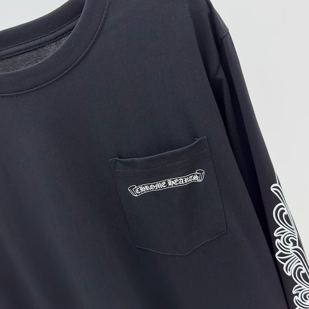 T shirt  Chrome Black Rosé sleeve