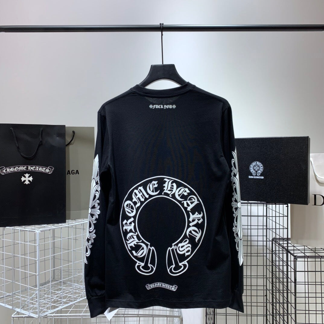 T shirt Chrome Black long sleeve