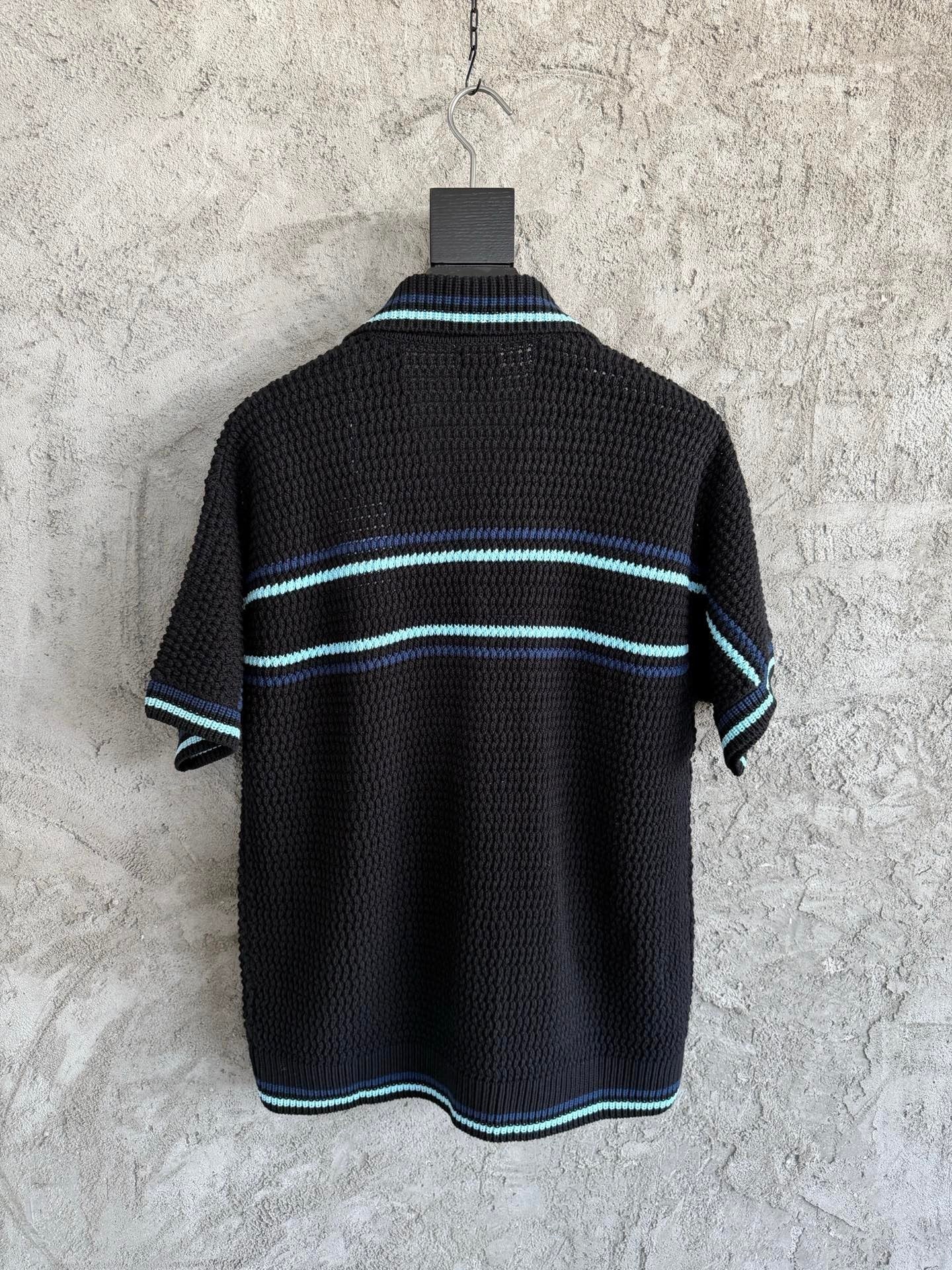 Casa B - Chemise crochet rayure ensemble