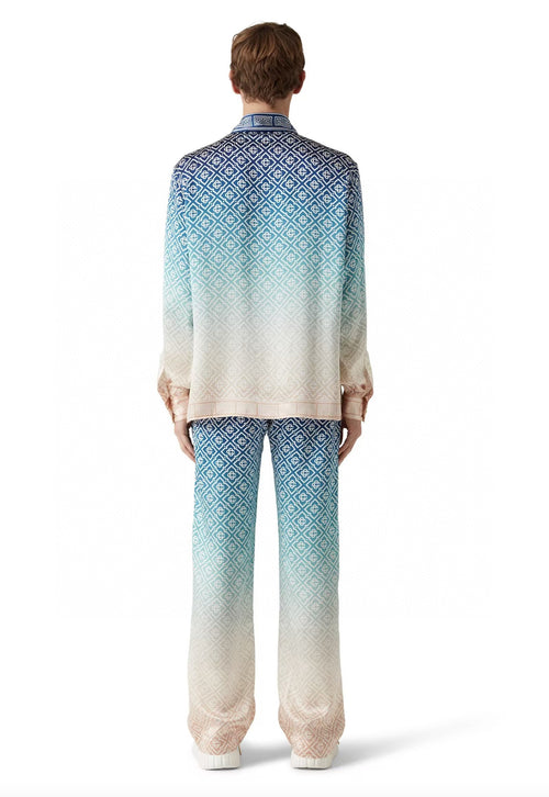 Casa B - Pantalons en soie Jacquard Gradient
