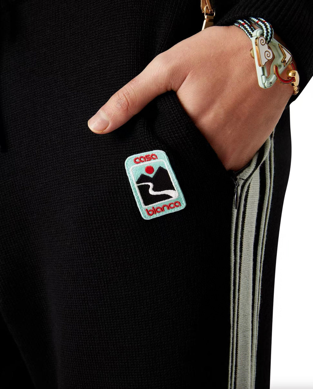 Pantalon Casa B Relaxé en laine Mérinos