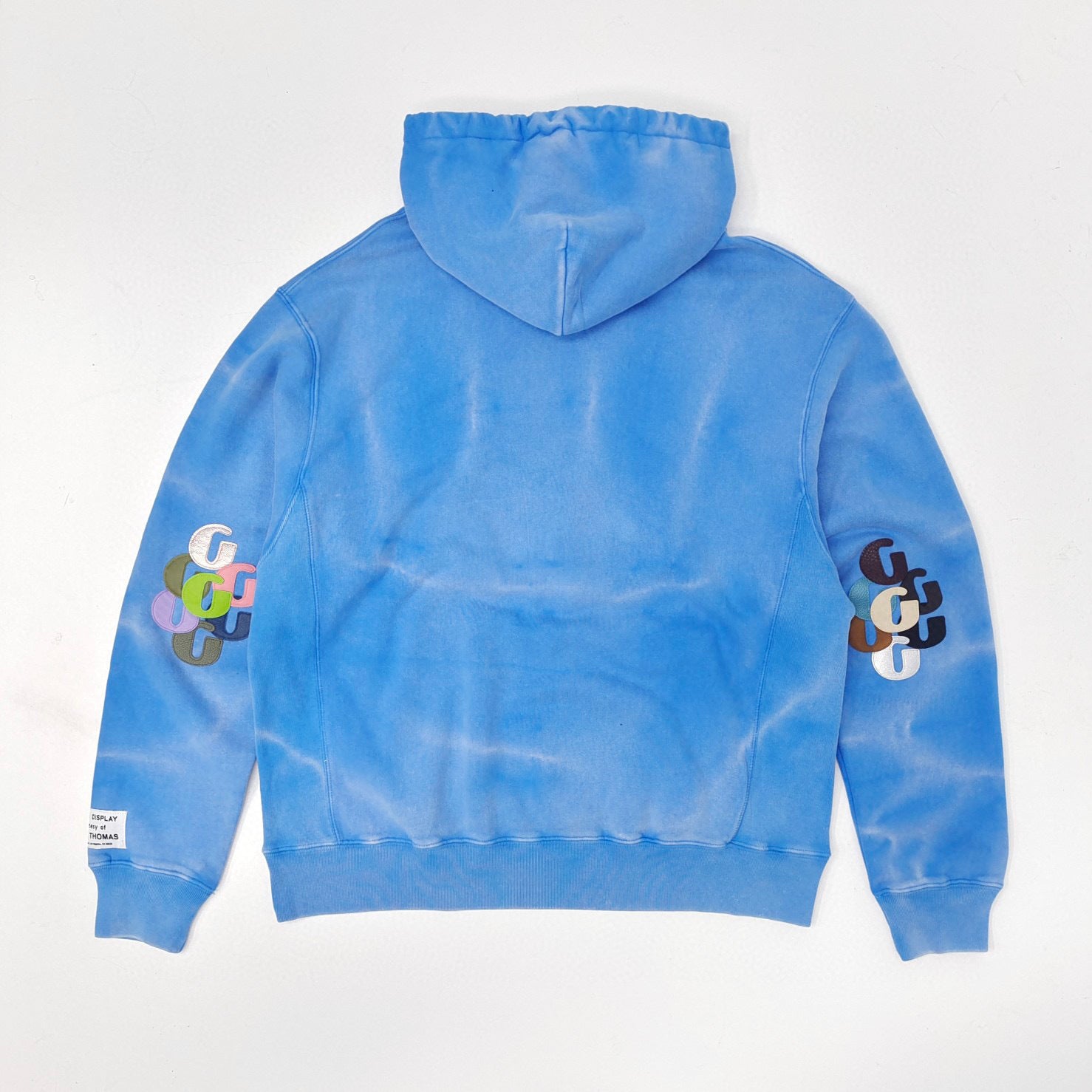 Sweat à capuche lettre Hill bleu