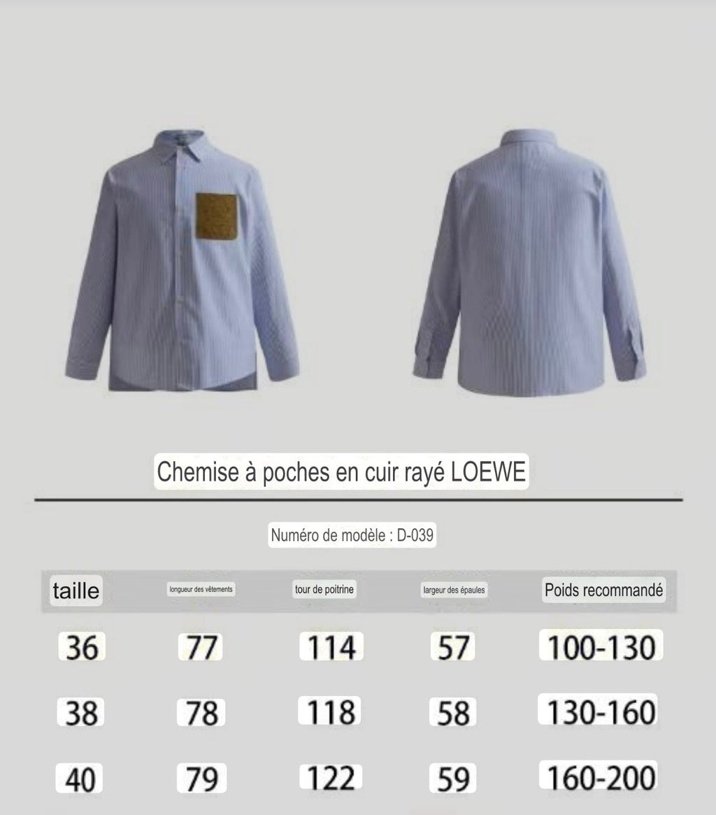 Chemise Anagramme Loew 10/10 bleu