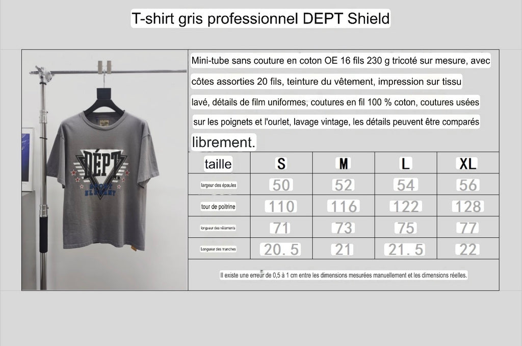 T shirt gris shield