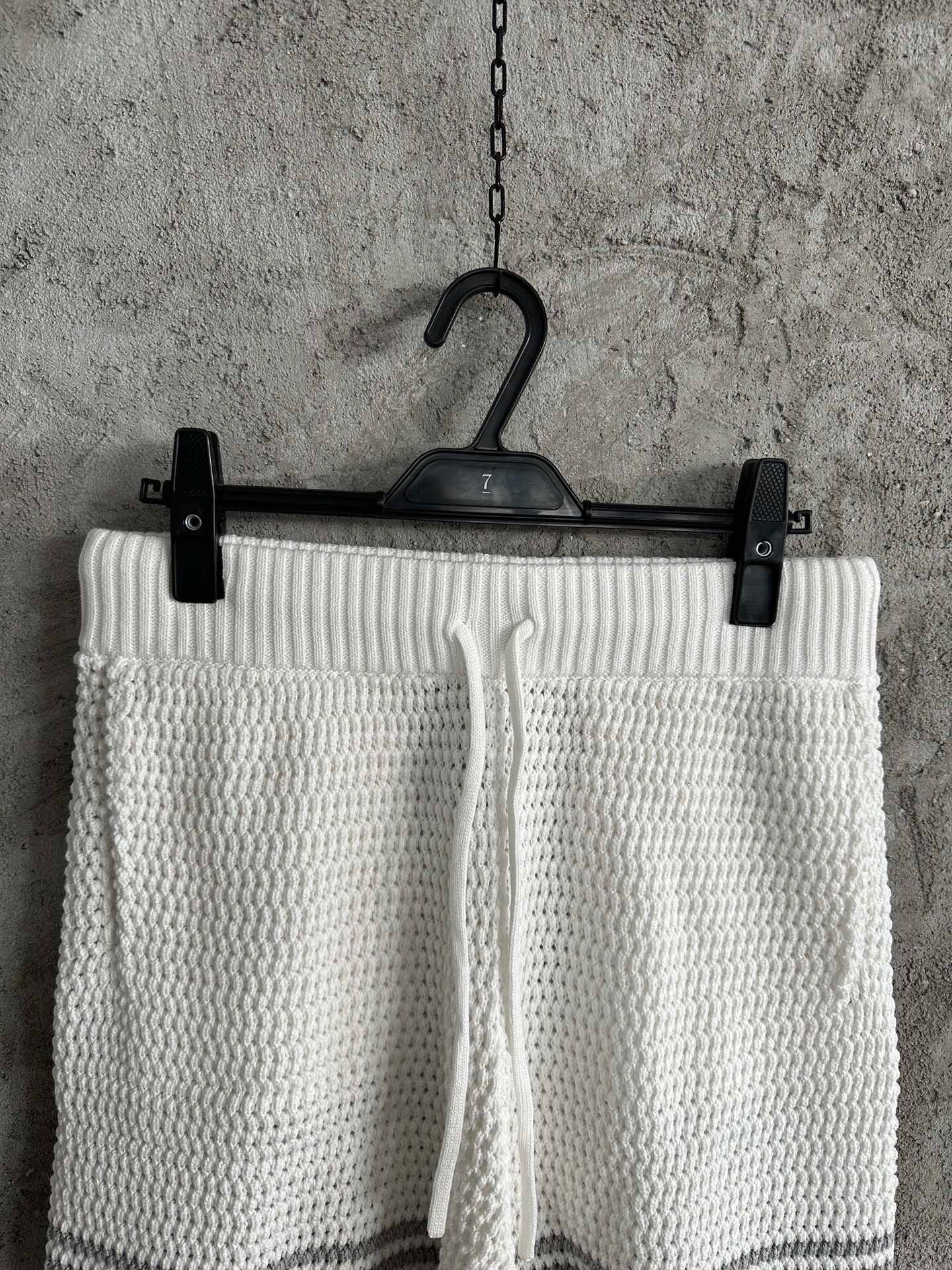 CASA B SHORT COTON CROCHETÉ GRIS NARDO