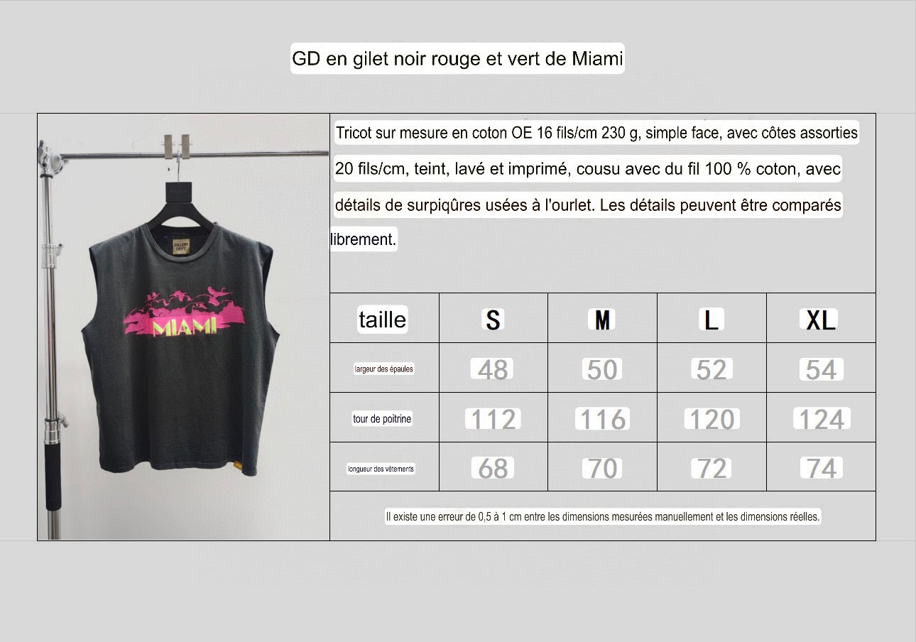 Débardeur gris  rose Miami Gallery