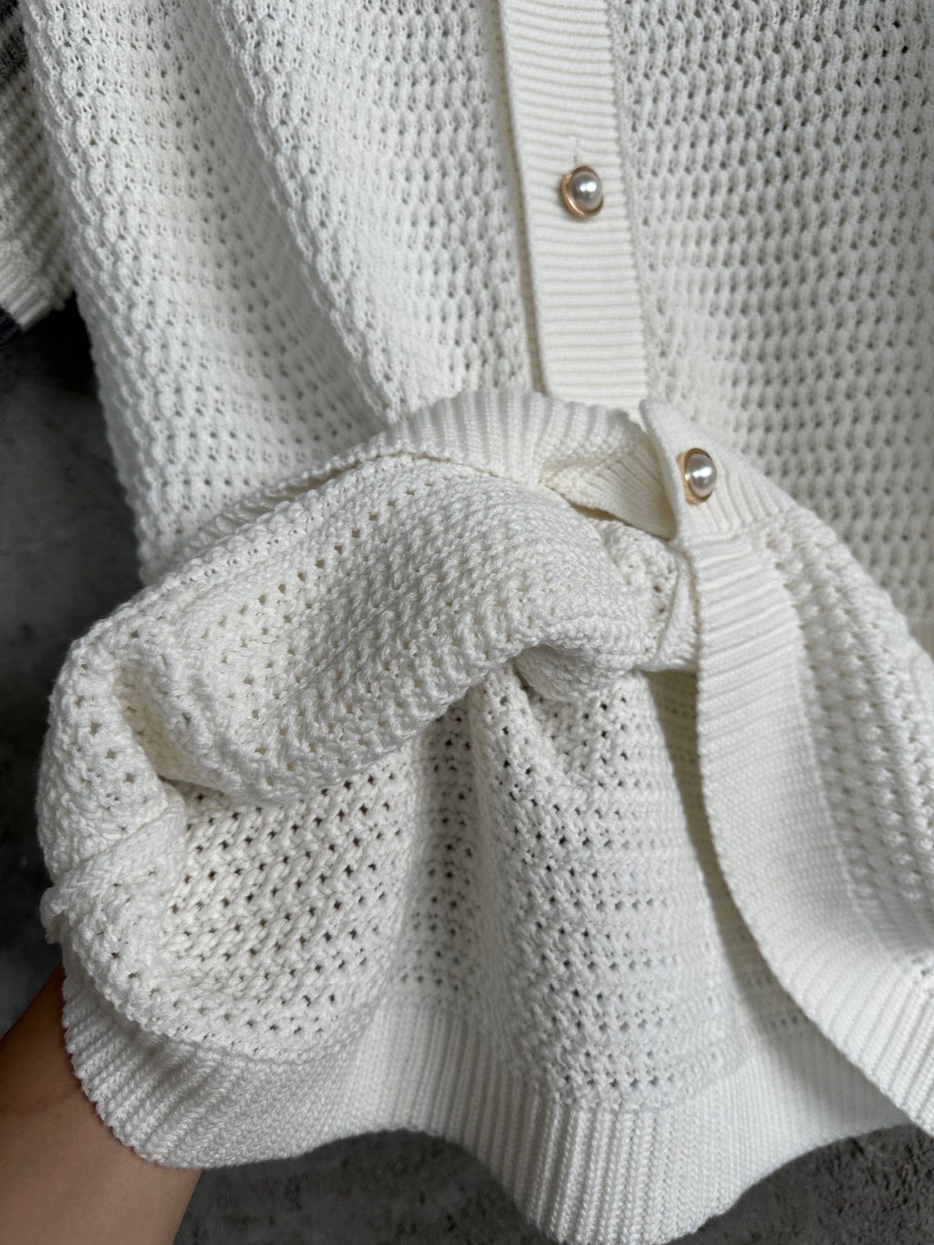 Casa B CHEMISE CROCHETÉ GRIS NARDO