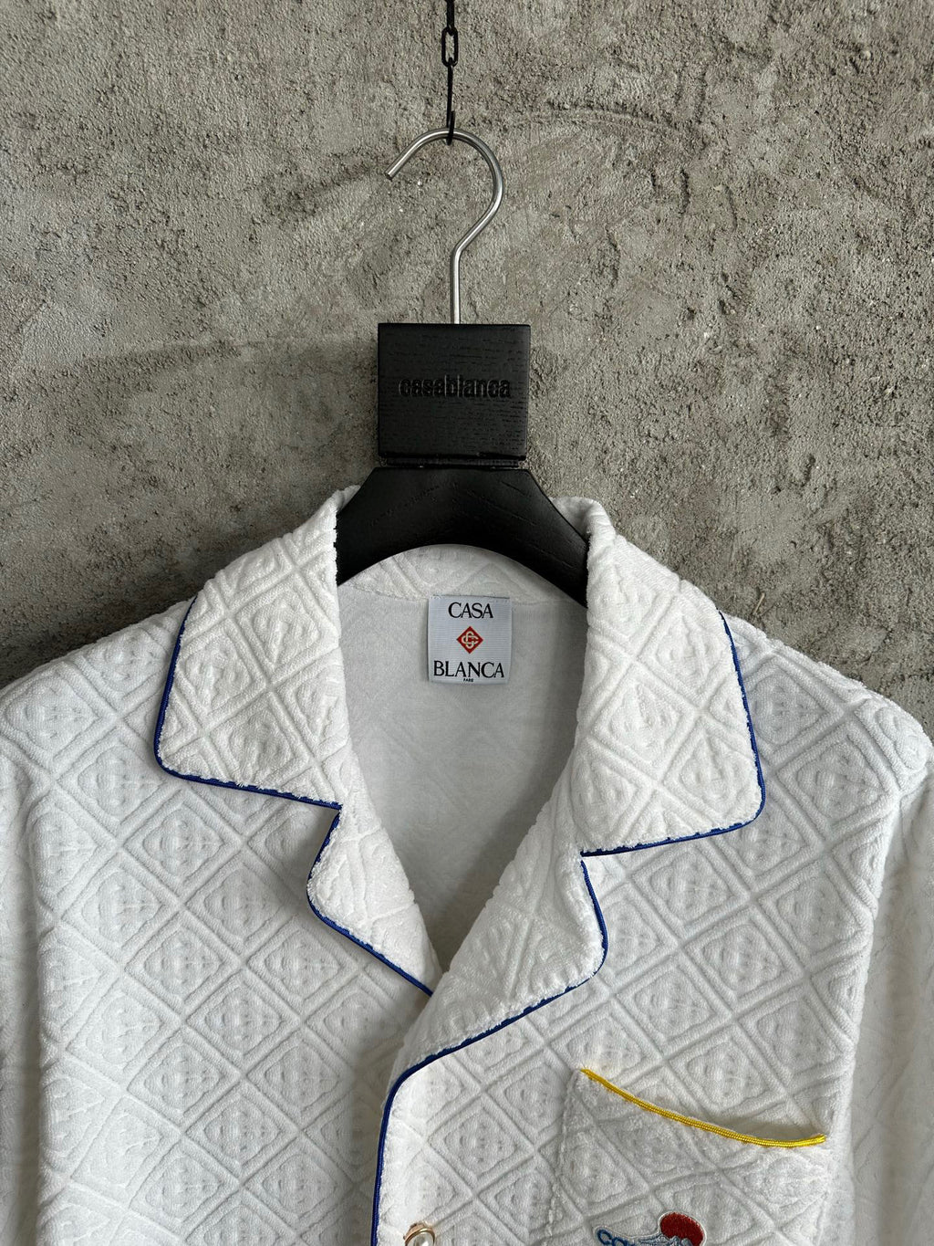 Casa B CHEMISE À MANCHES COURTE BLANCHE TISSU MONOGRAM