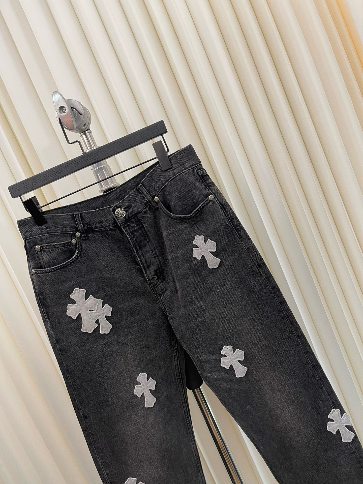 Jean Chrome noir / grey croix