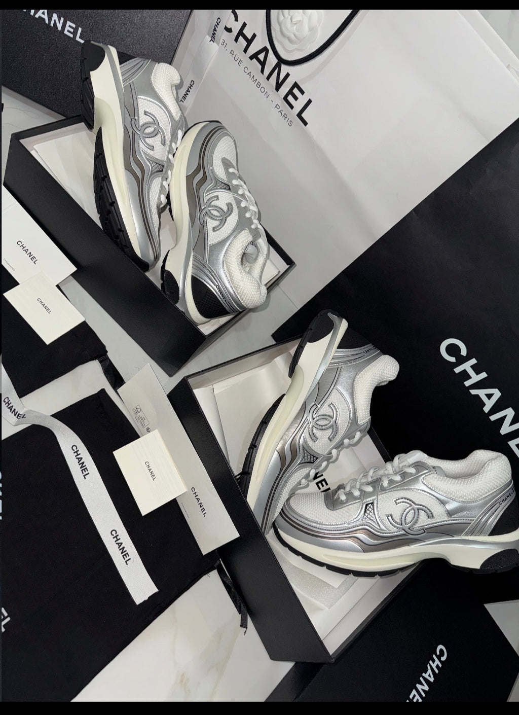 Sneakers Chnl  Argenté V3S