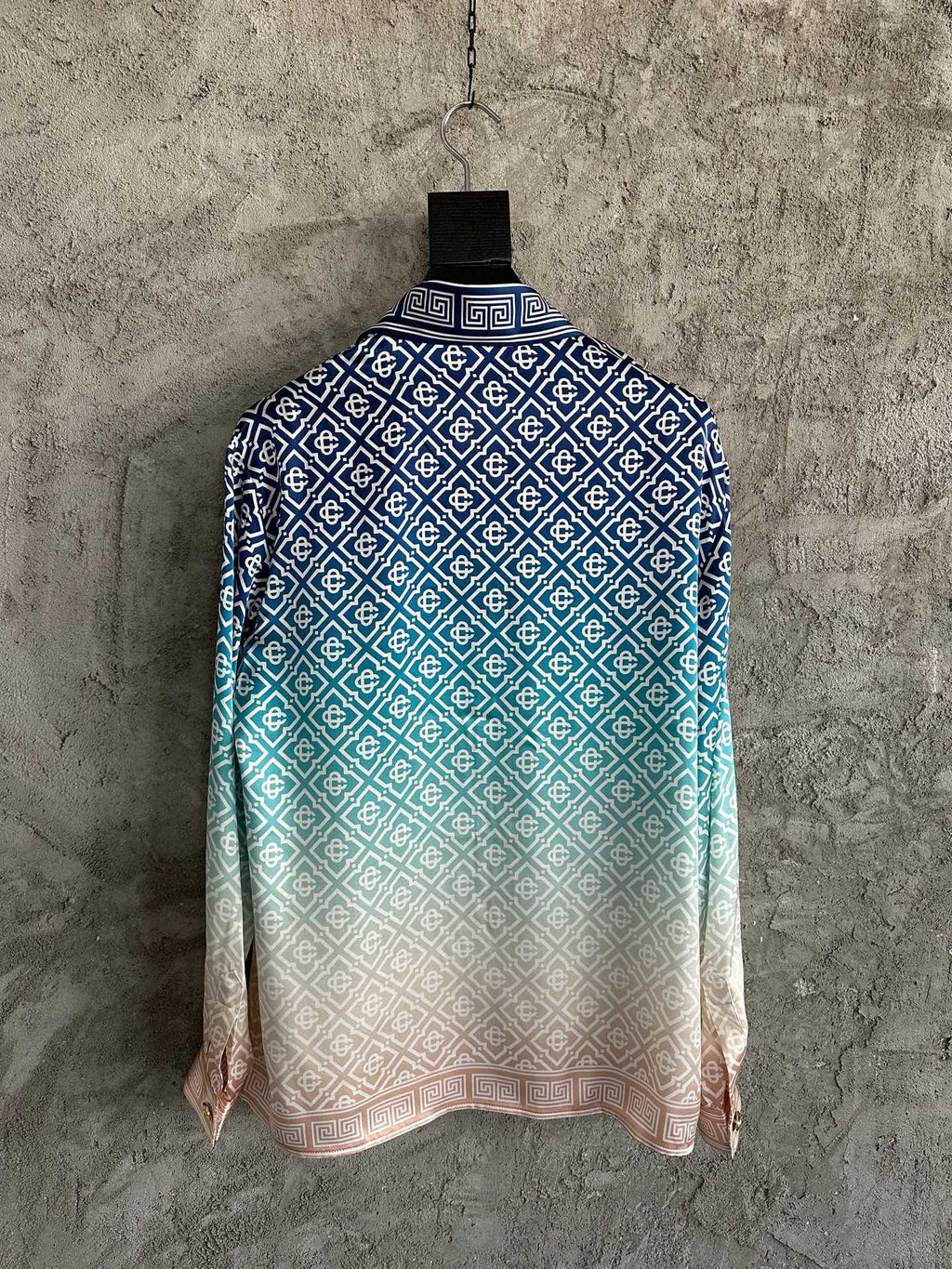 Casa B - Chemise en soie Jacquard Gradient