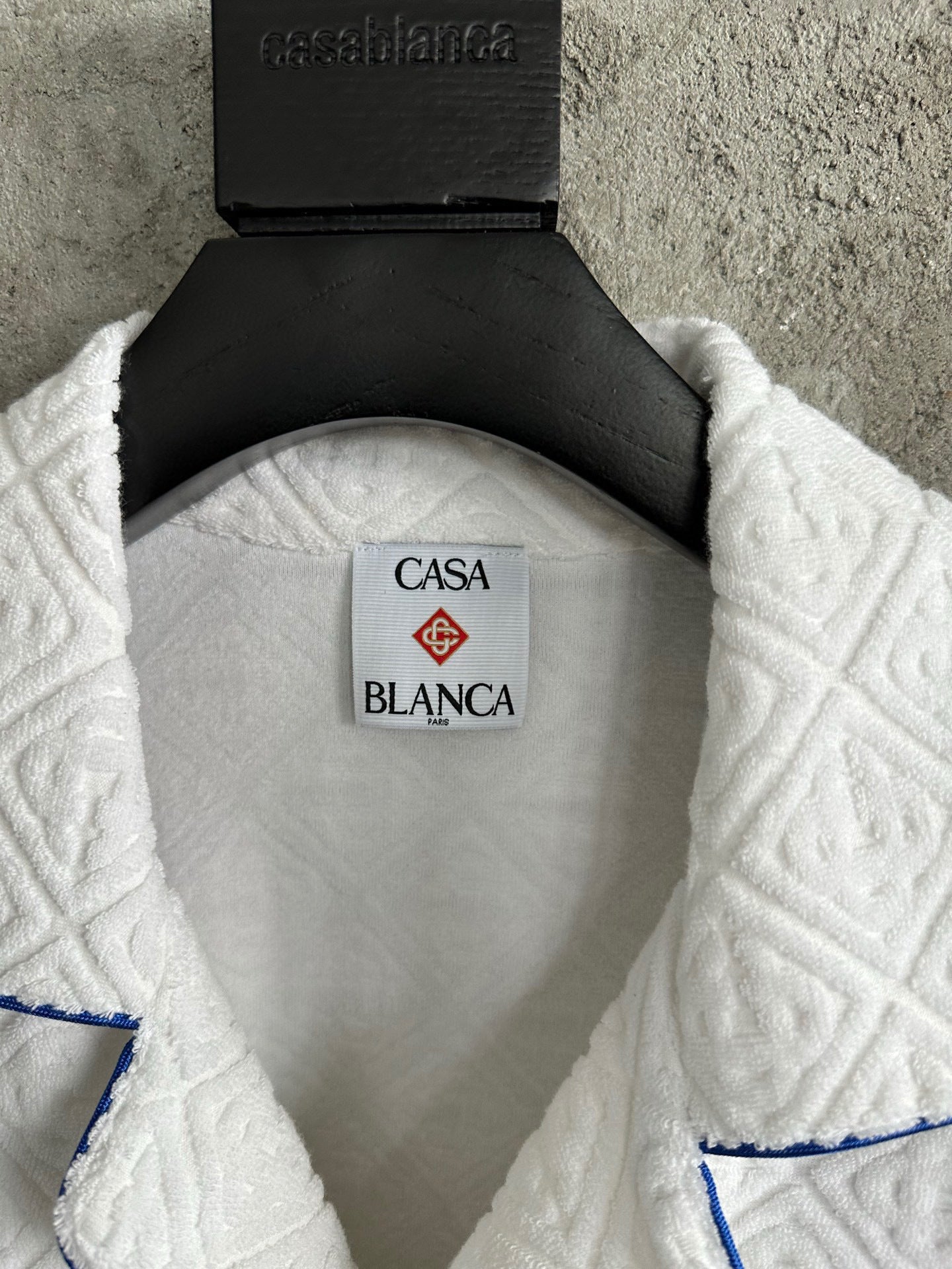 Casa B CHEMISE À MANCHES COURTE BLANCHE TISSU MONOGRAM