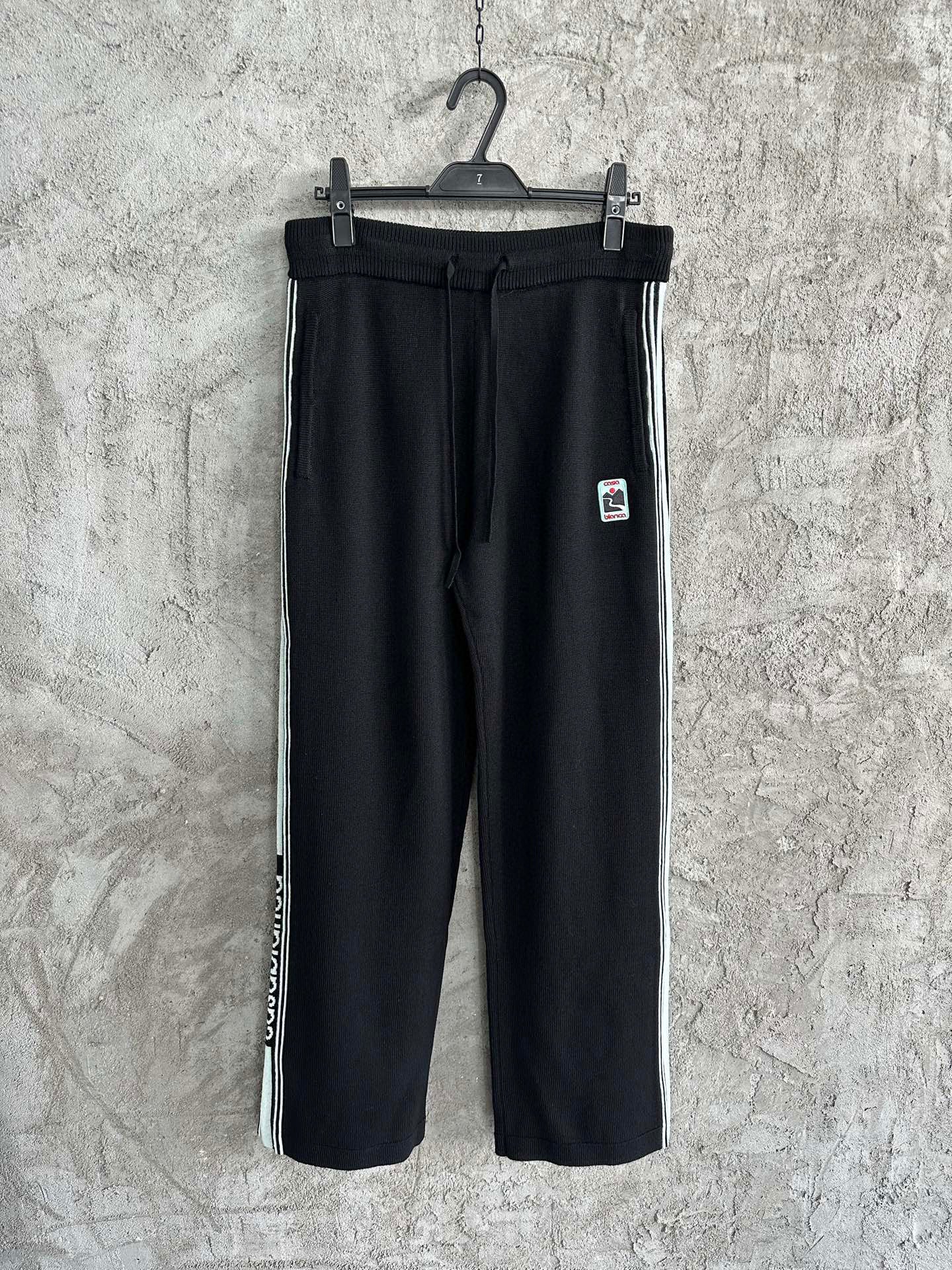 Pantalon Casa B Relaxé en laine Mérinos