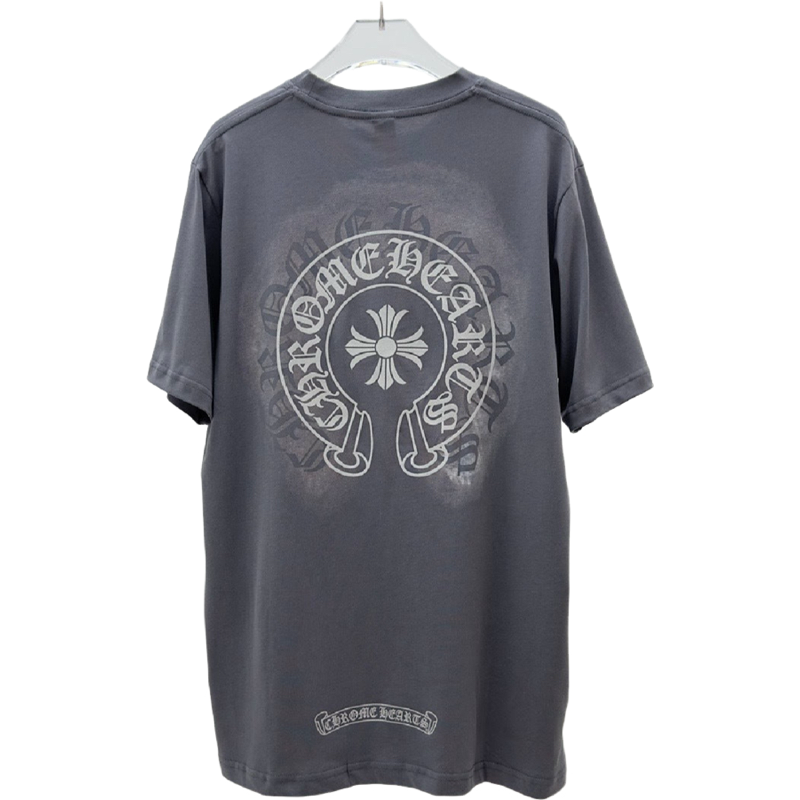 T shirt chrome Relief 3D PRINT Grey