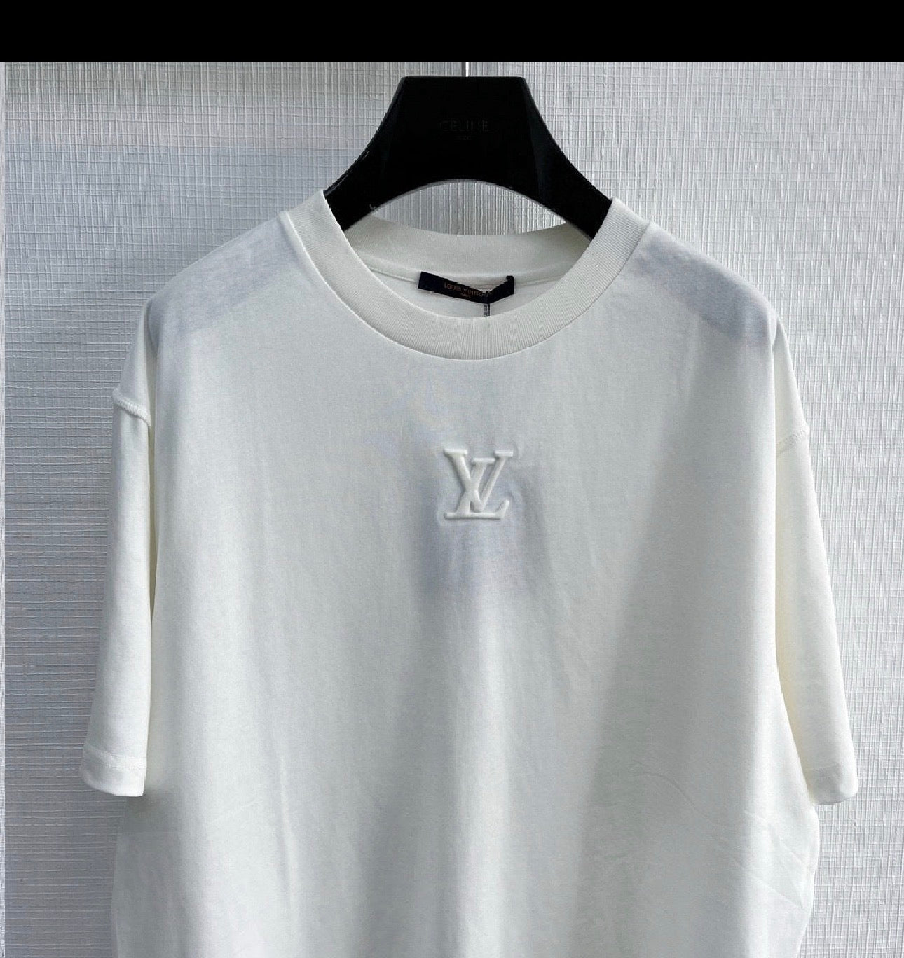 T shirt Lv 3D Logo blanc