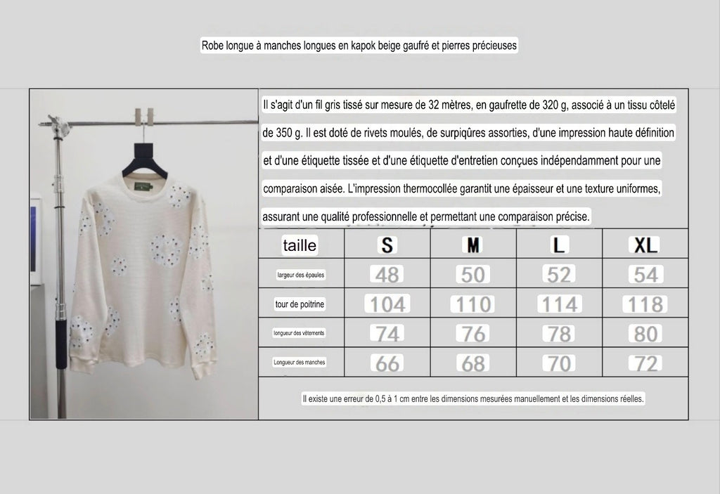 T shirt DTEARS beige gaufrée