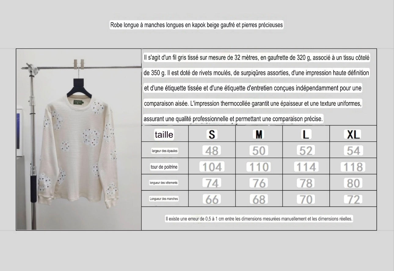 T shirt DTEARS beige gaufrée