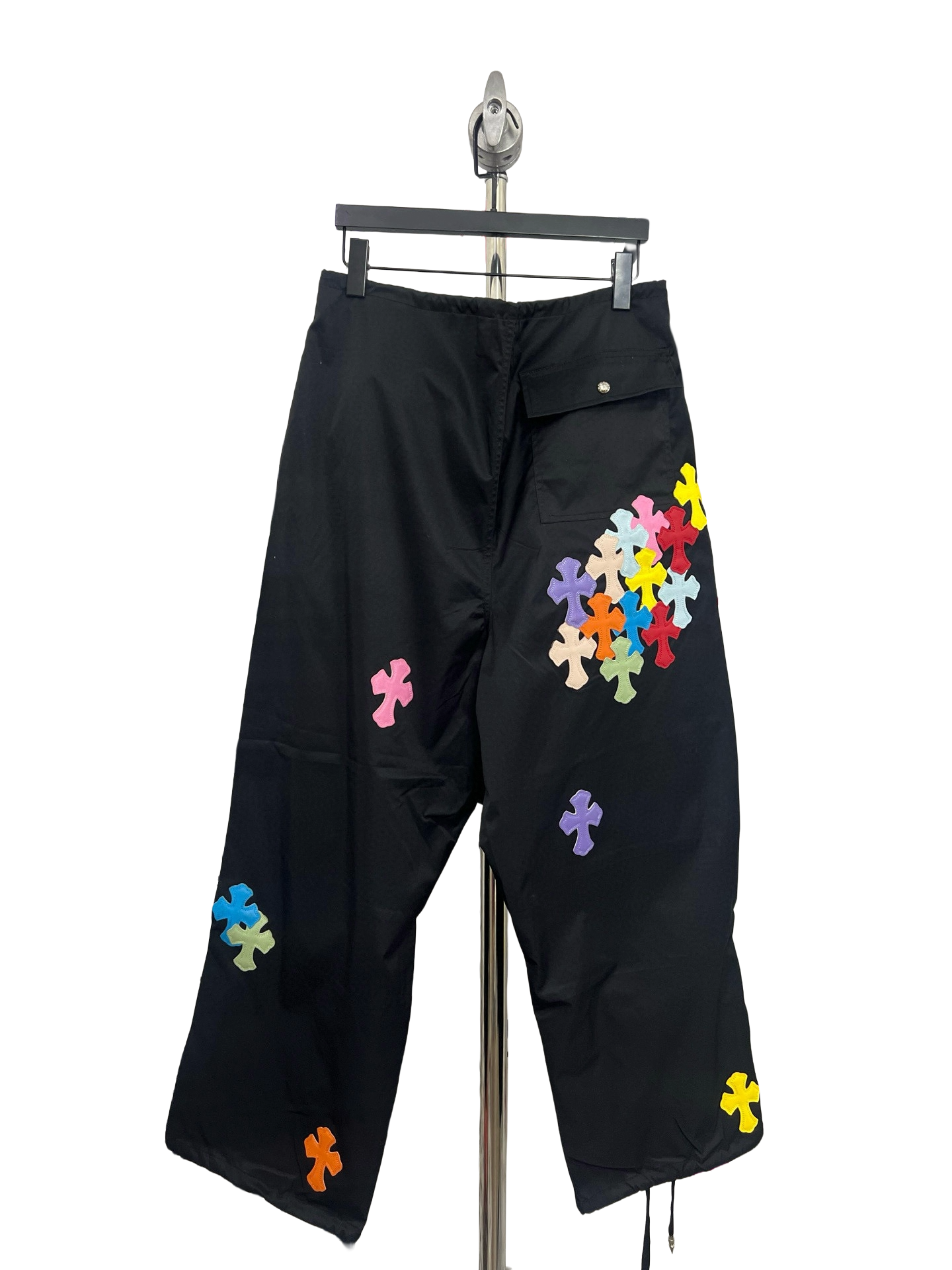 Jean black Chrome croix coloré