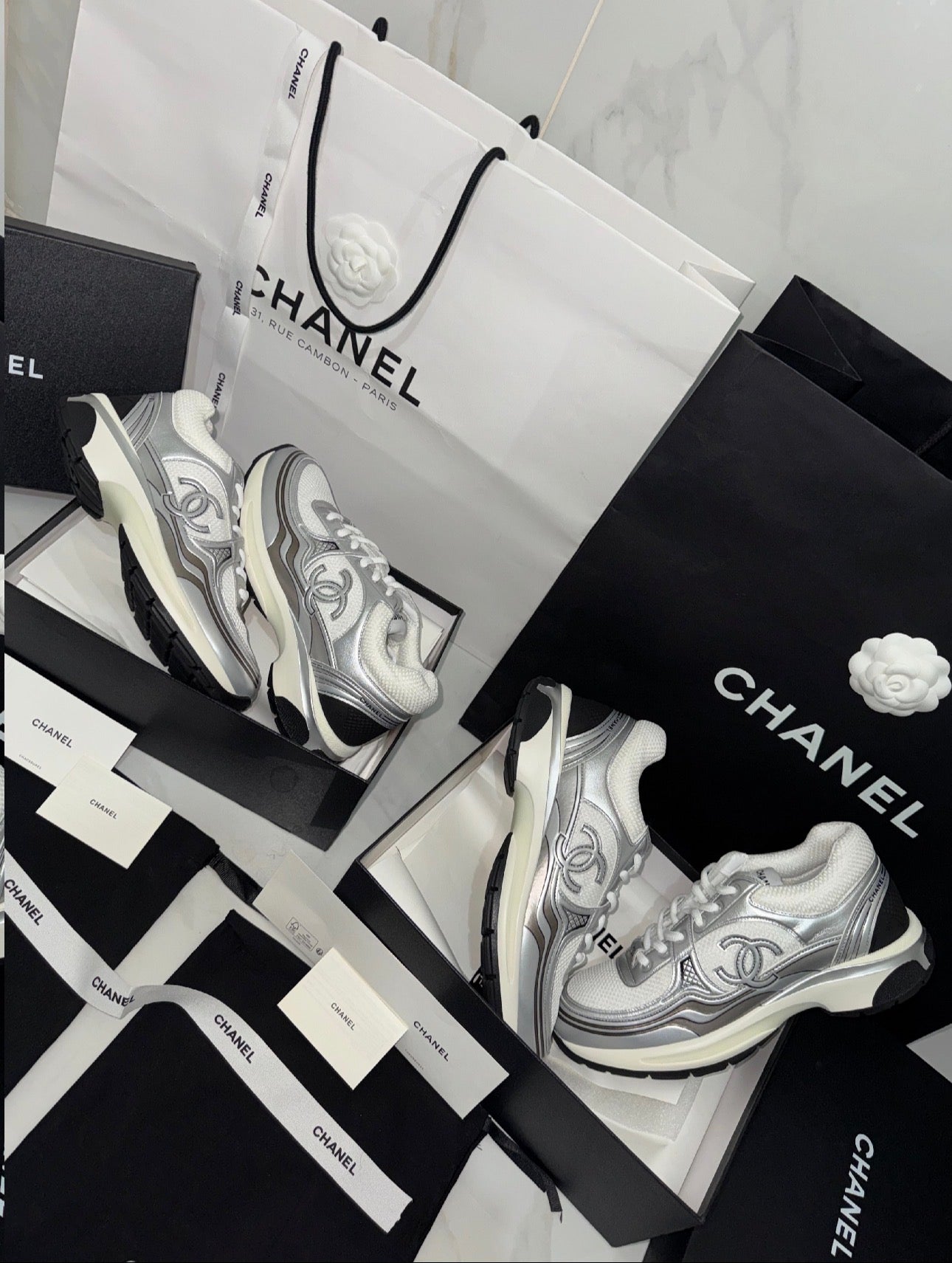 Sneakers Chnl  Argenté V3S