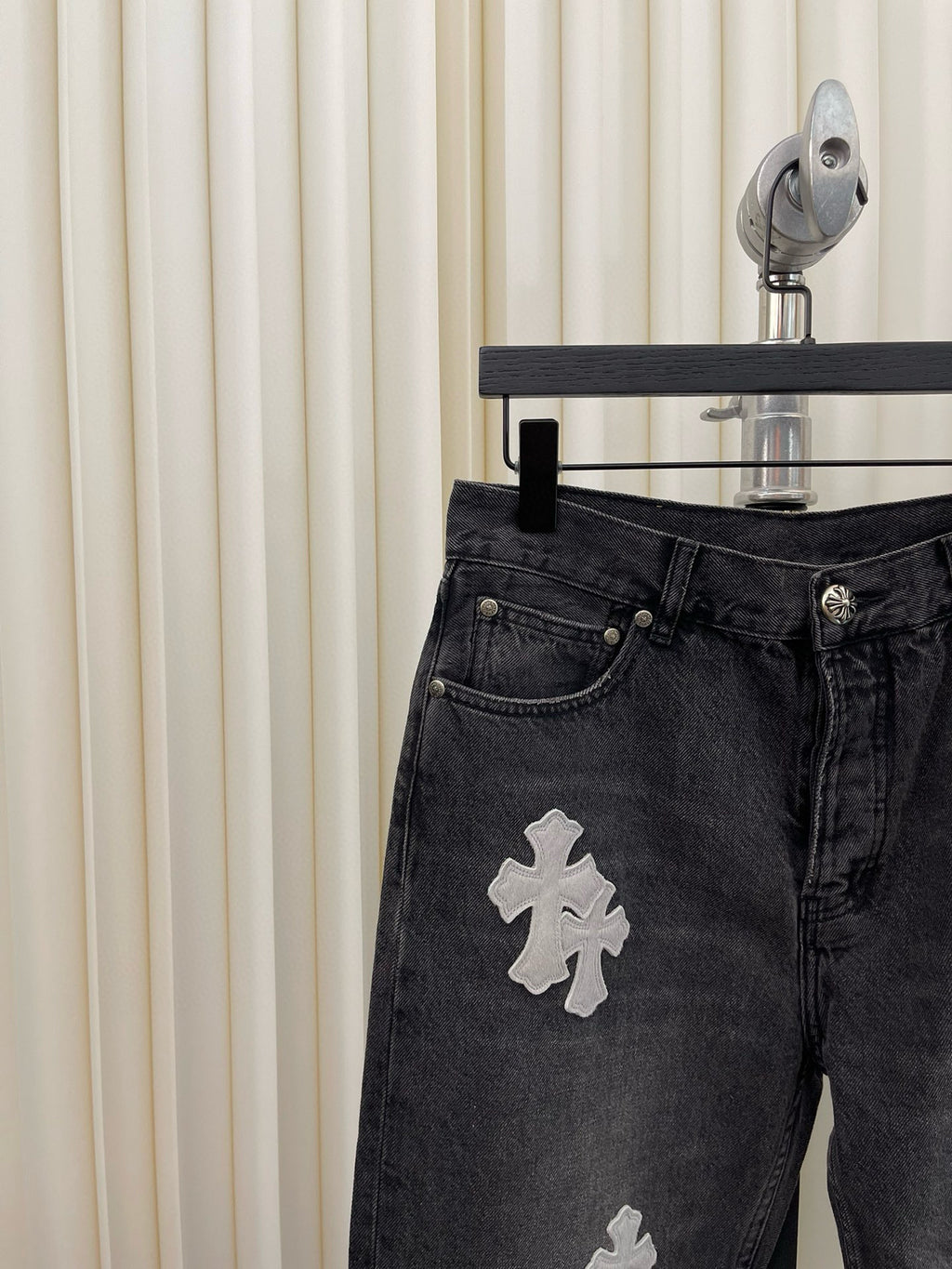 Jean Chrome noir / grey croix