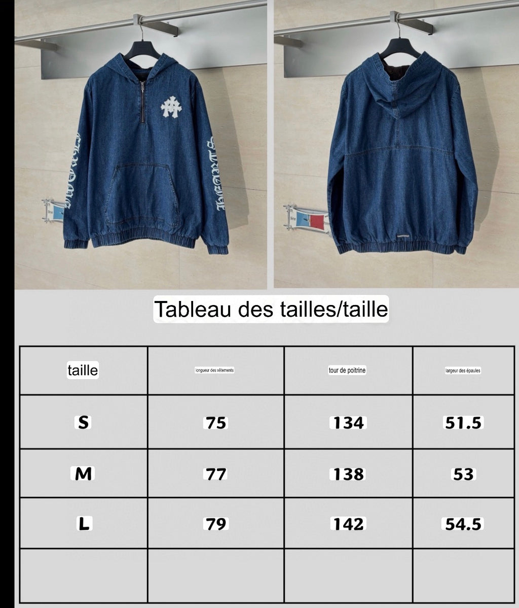 Veste Denim Blue Chrome