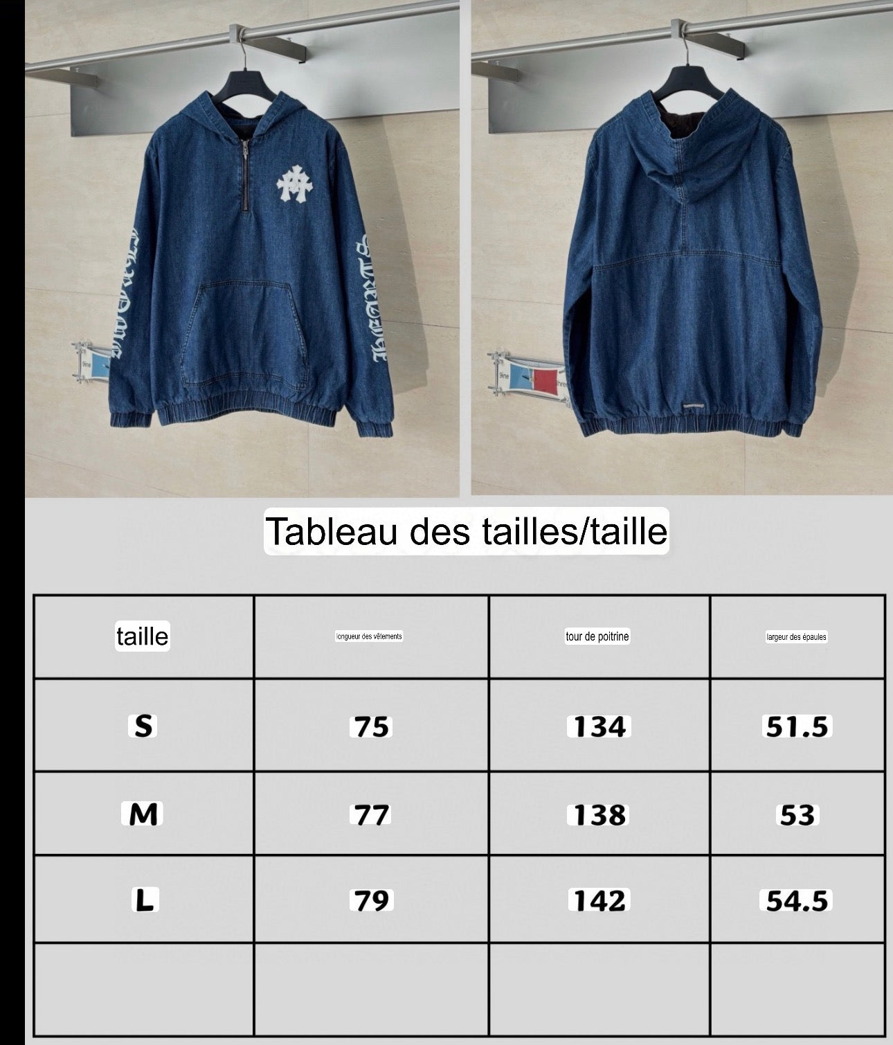 Veste Denim Blue Chrome