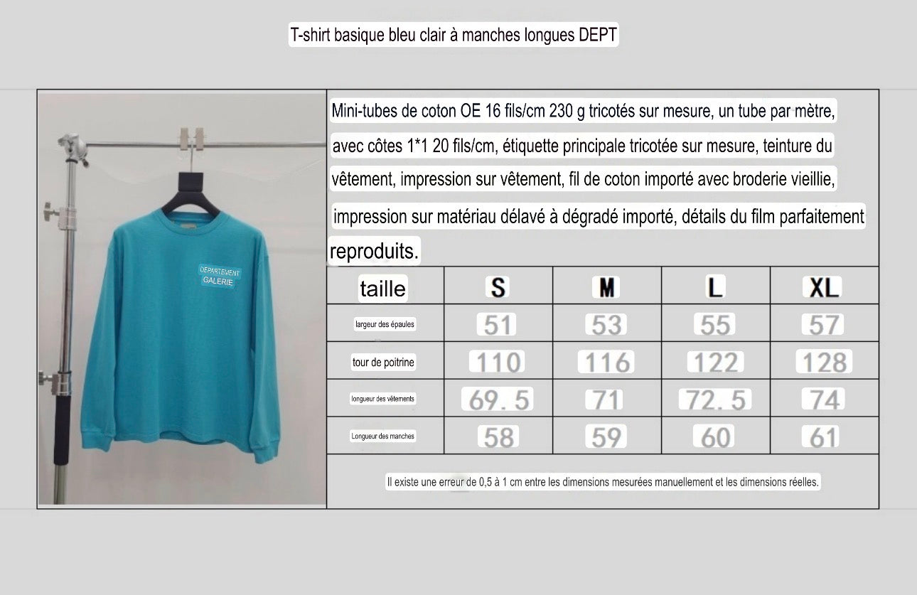 T shirt long sleeve Gallery blue