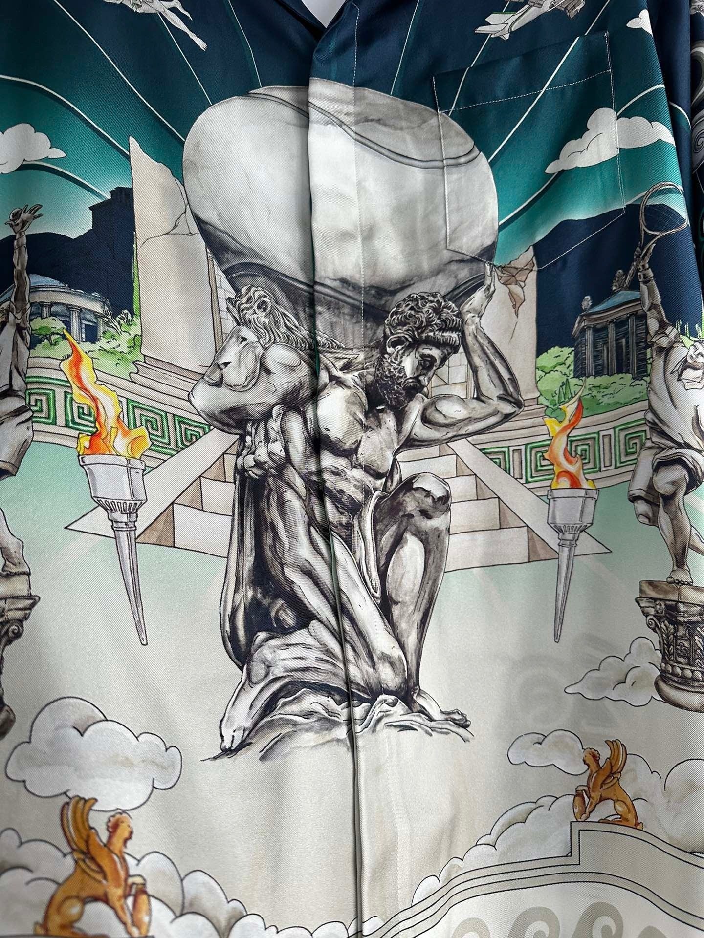 Casa B - Chemise en soie Le Temple du Sport