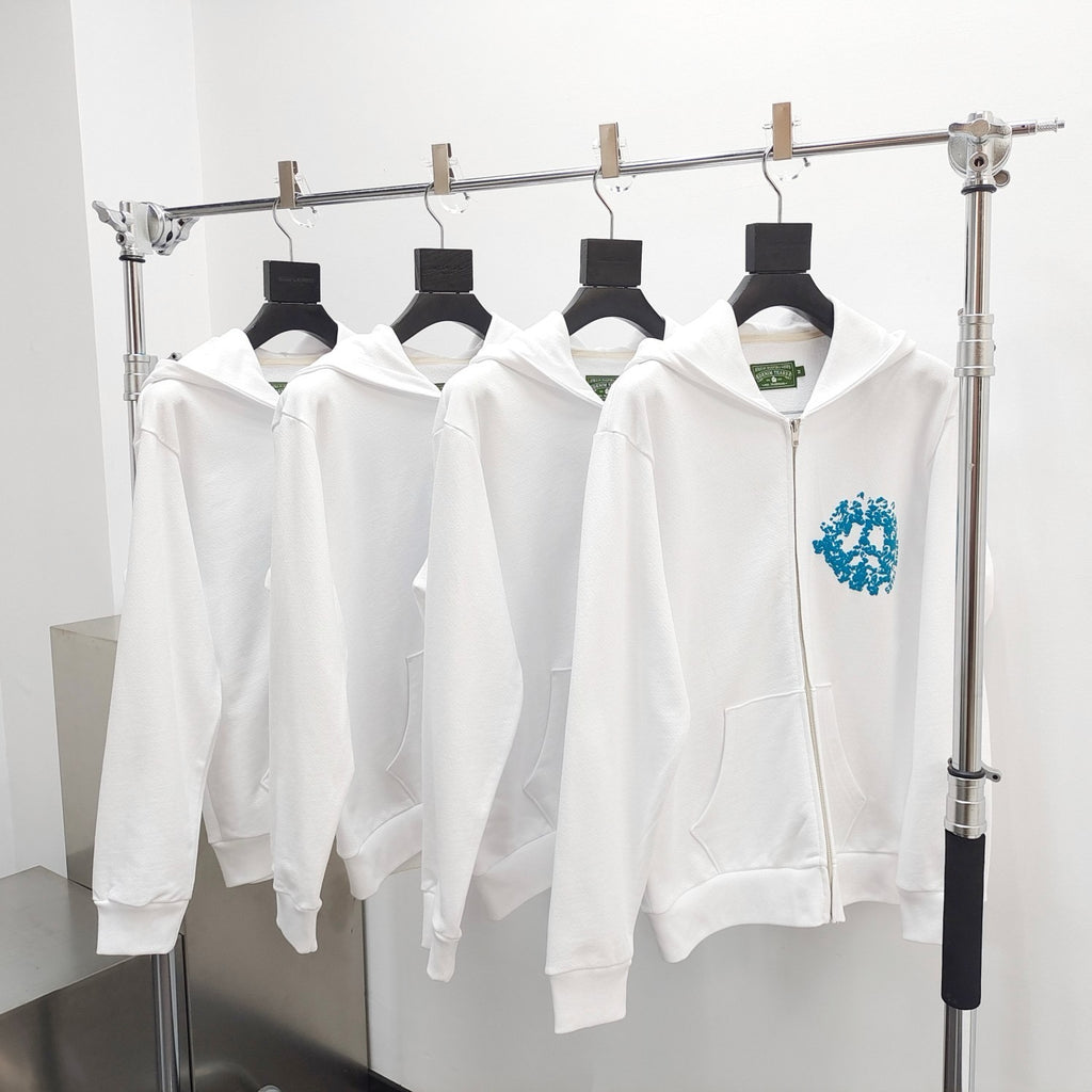 Gilet zippé D.tears White / Blue