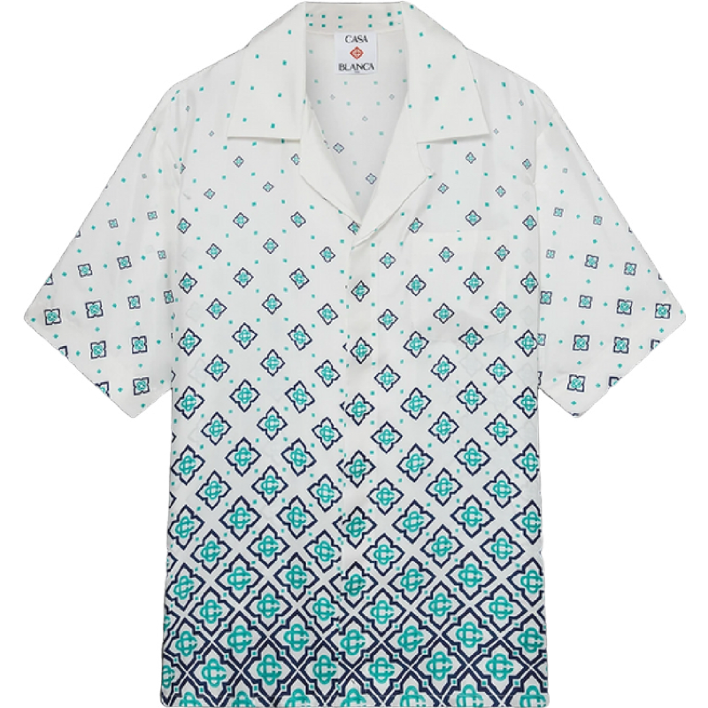 Casa B - Chemise à Manche courte soie Gradient Monogram