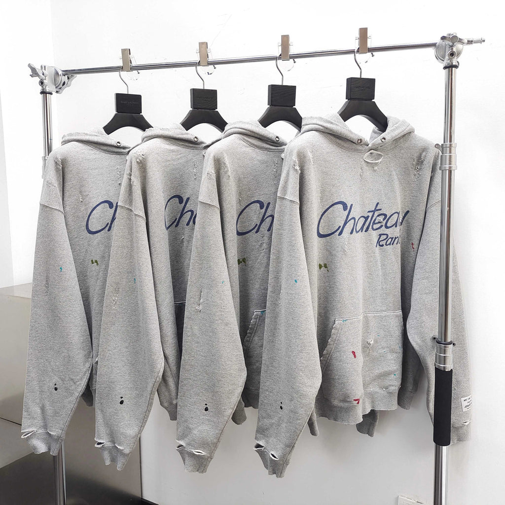 Sweat Capuche gris  Gallery Peint hands