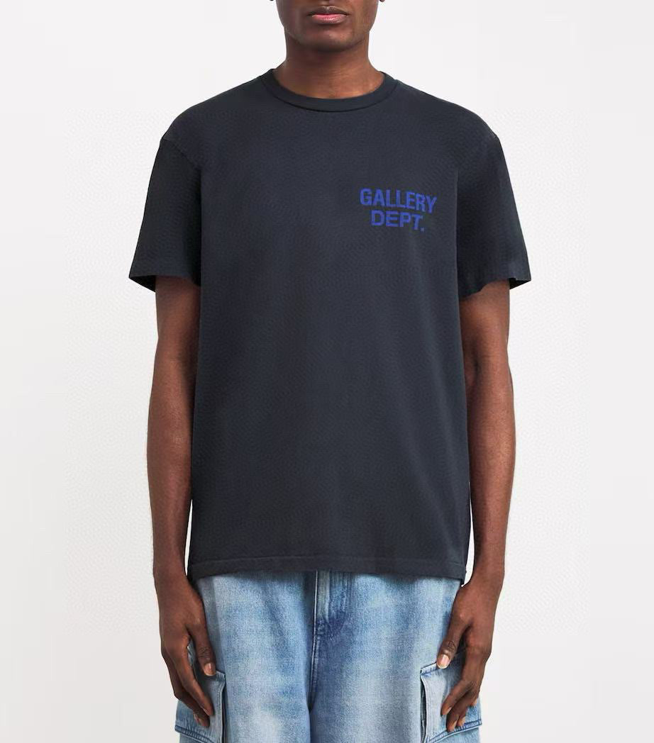 T shirt Gallery blue / black basique