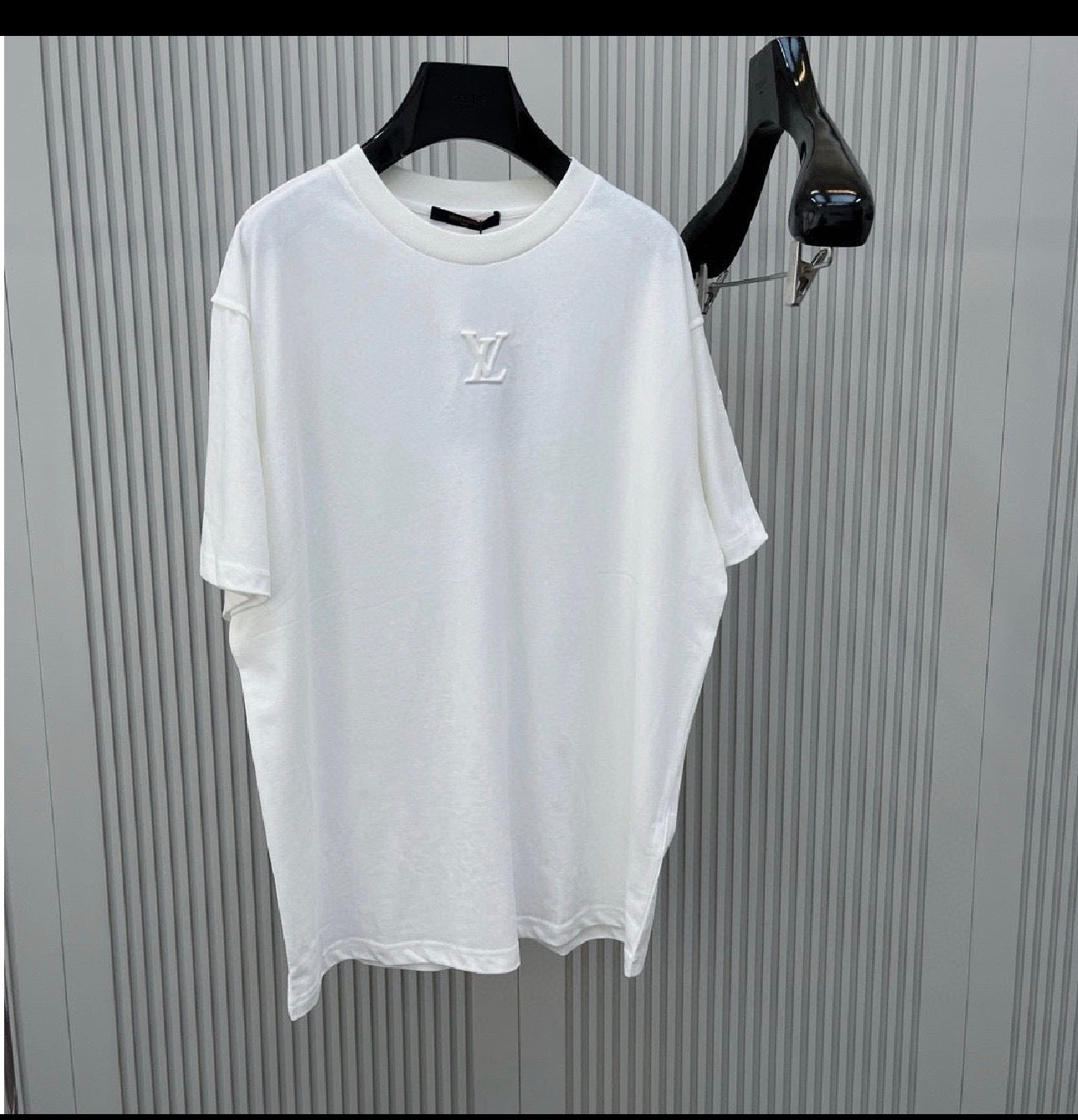 T shirt Lv 3D Logo blanc