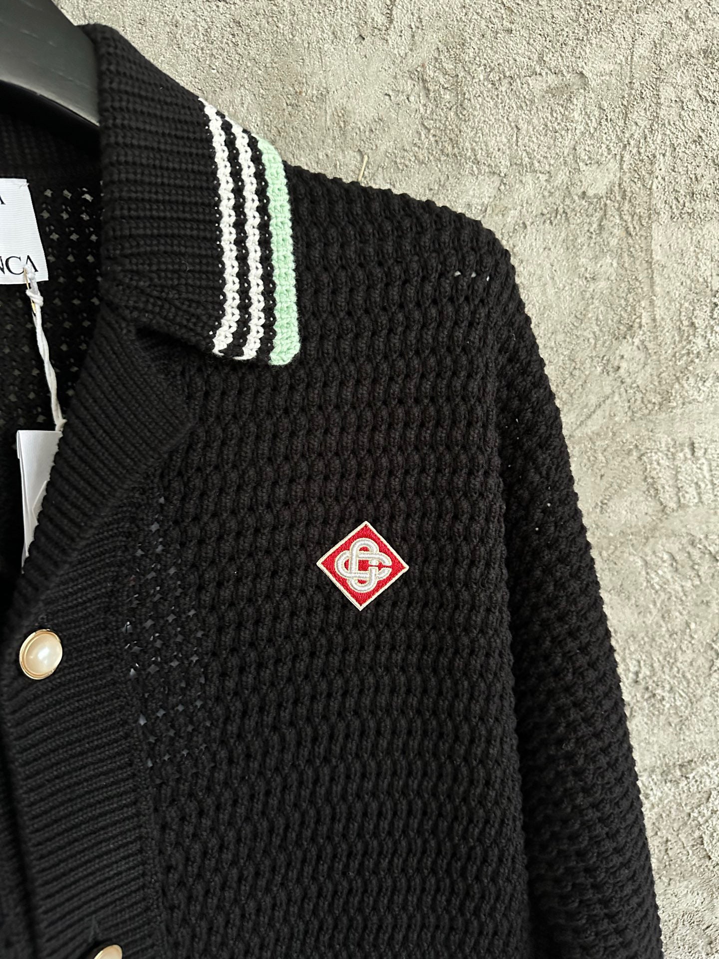 Casa B cardigan en maille à design côtelé