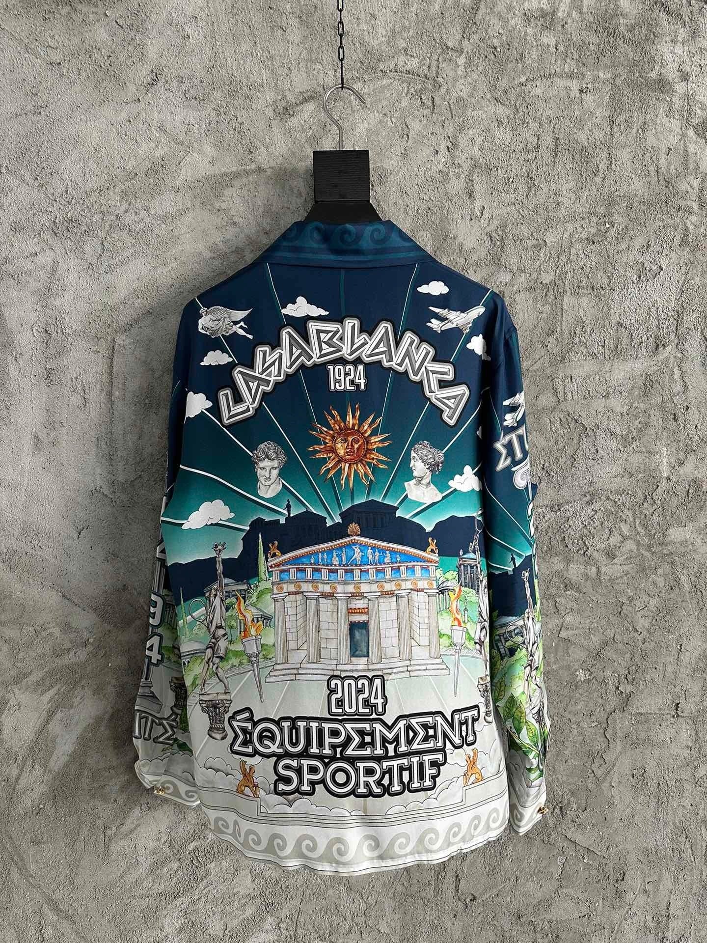 Casa B - Chemise en soie Le Temple du Sport