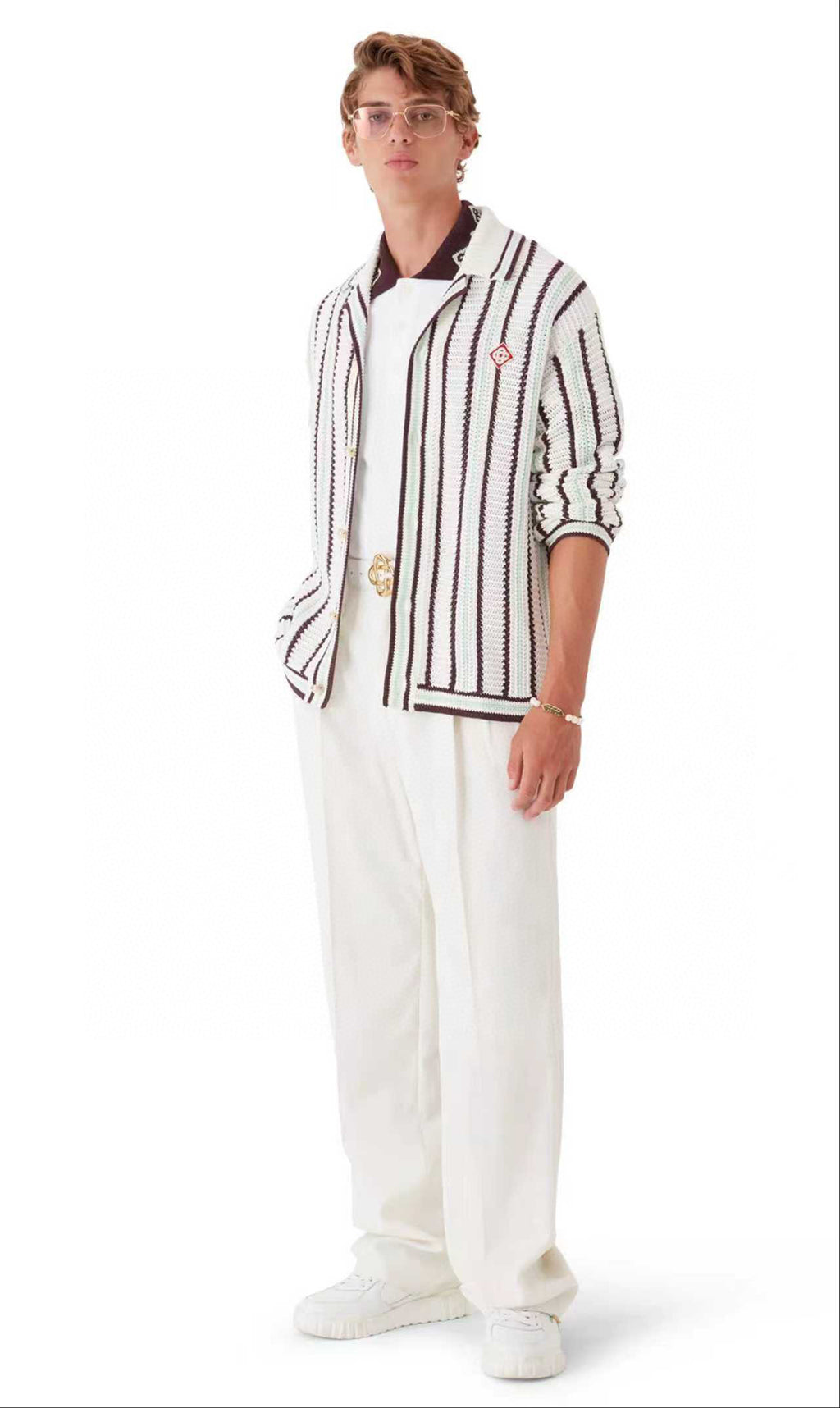 Casa B CHEMISE À MANCHES LONGUES EN CROCHET