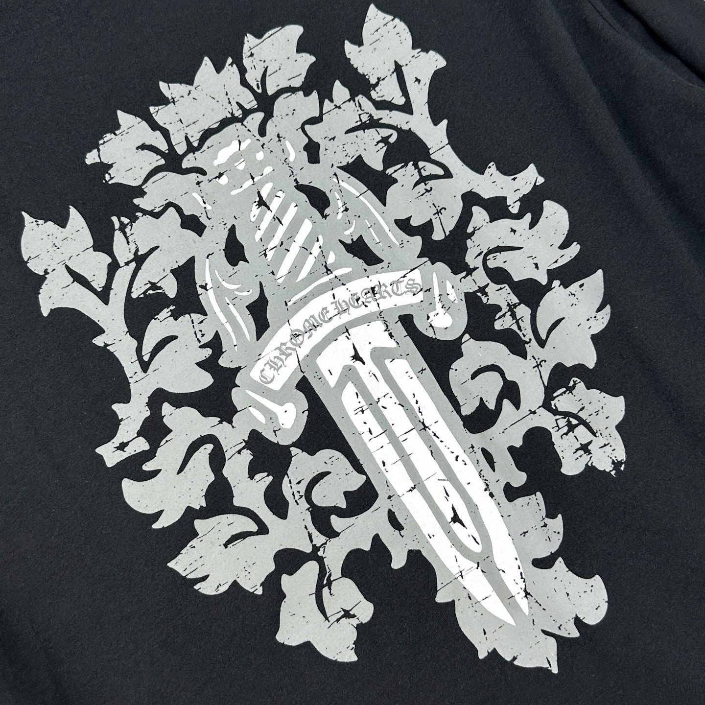 Chrome long sleeve black White