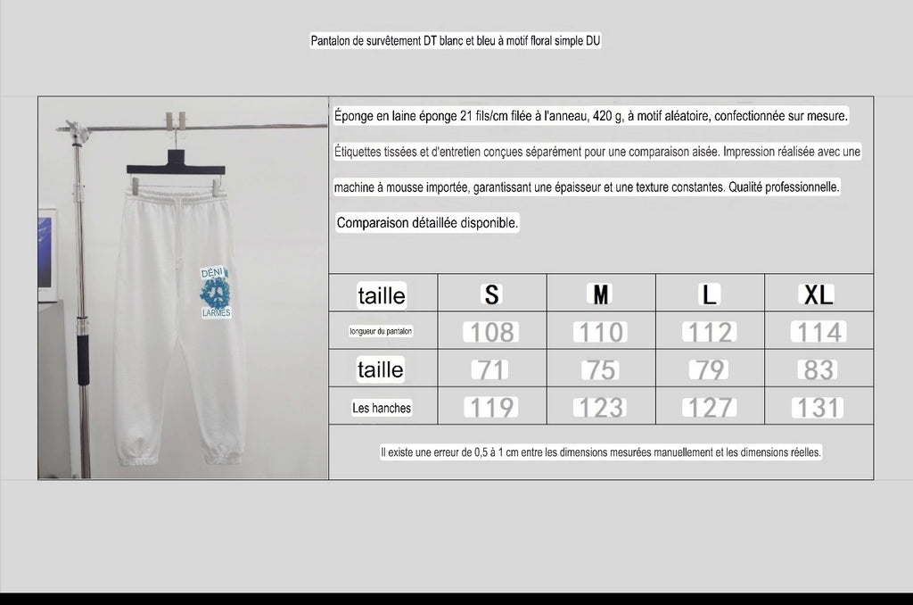 Pantalon blanc  d.tears bleu