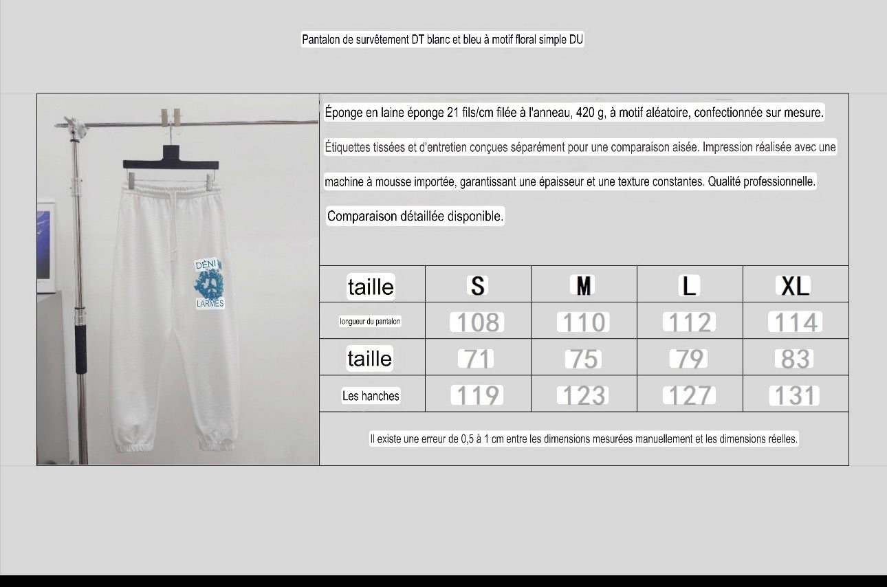 Pantalon blanc  d.tears bleu