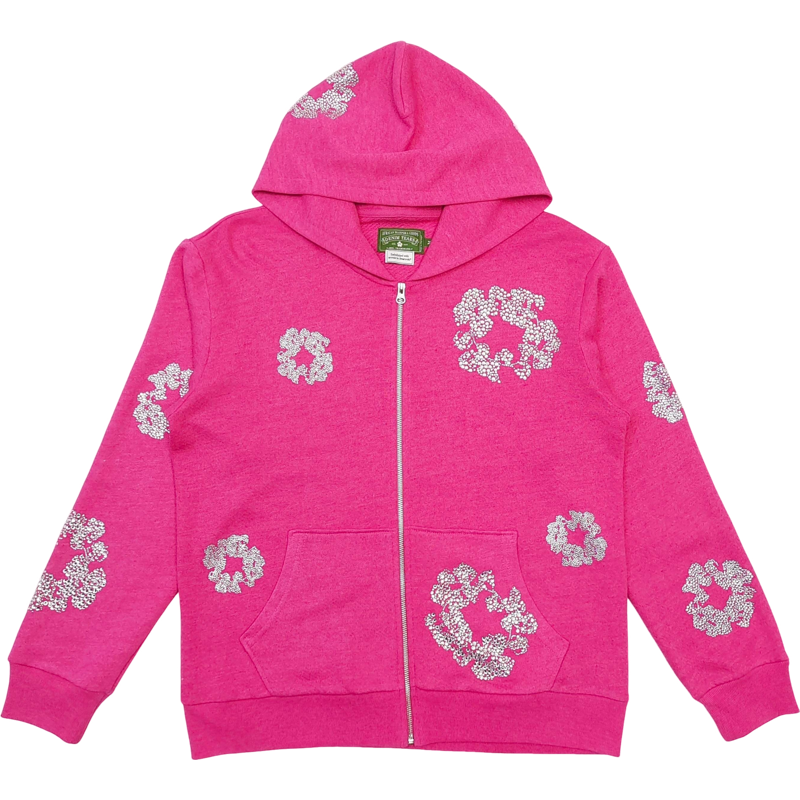 Sweat DENIM.T pink Grey Flowers