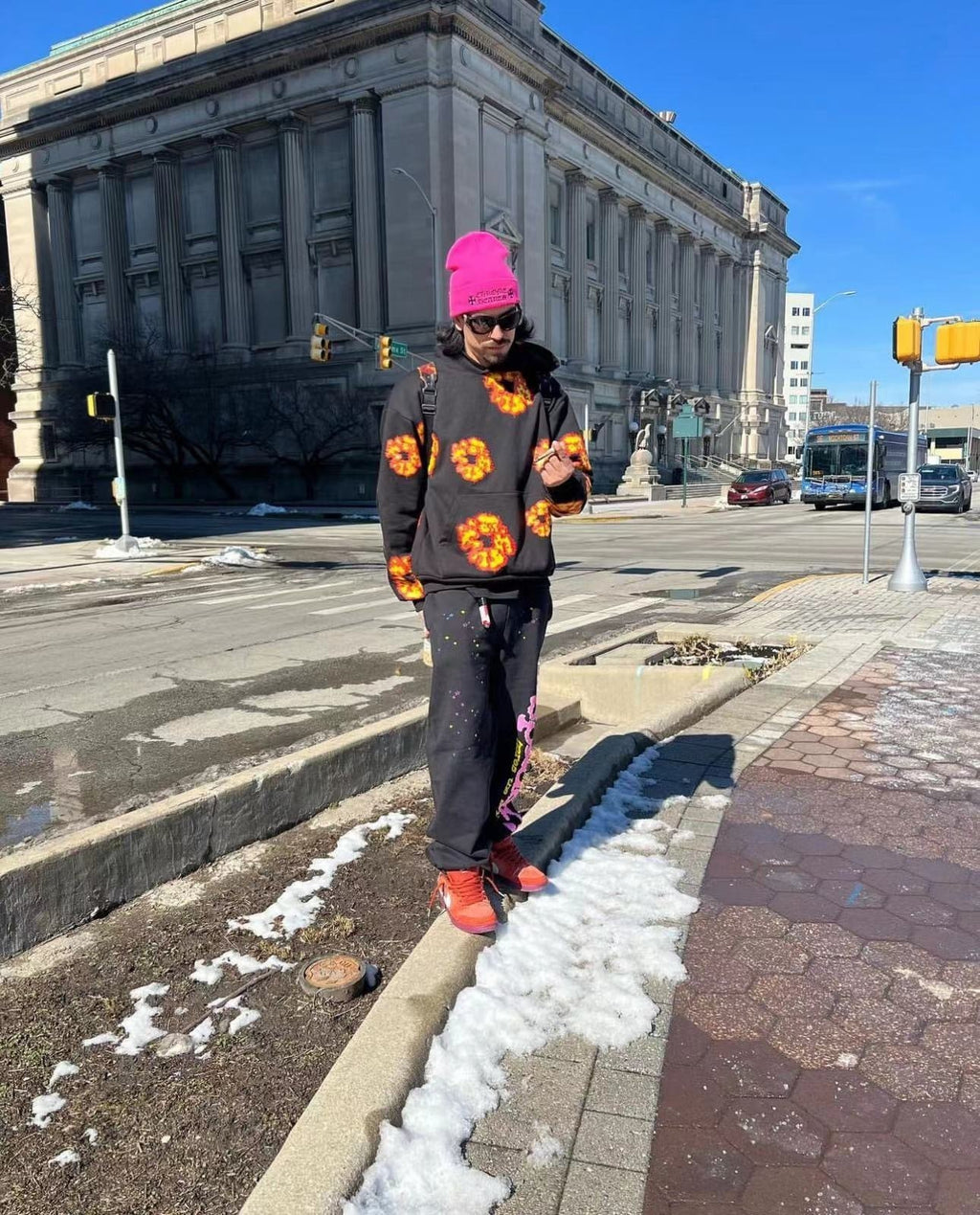 Sweat Black capuche mono DT TEARS KAPOK