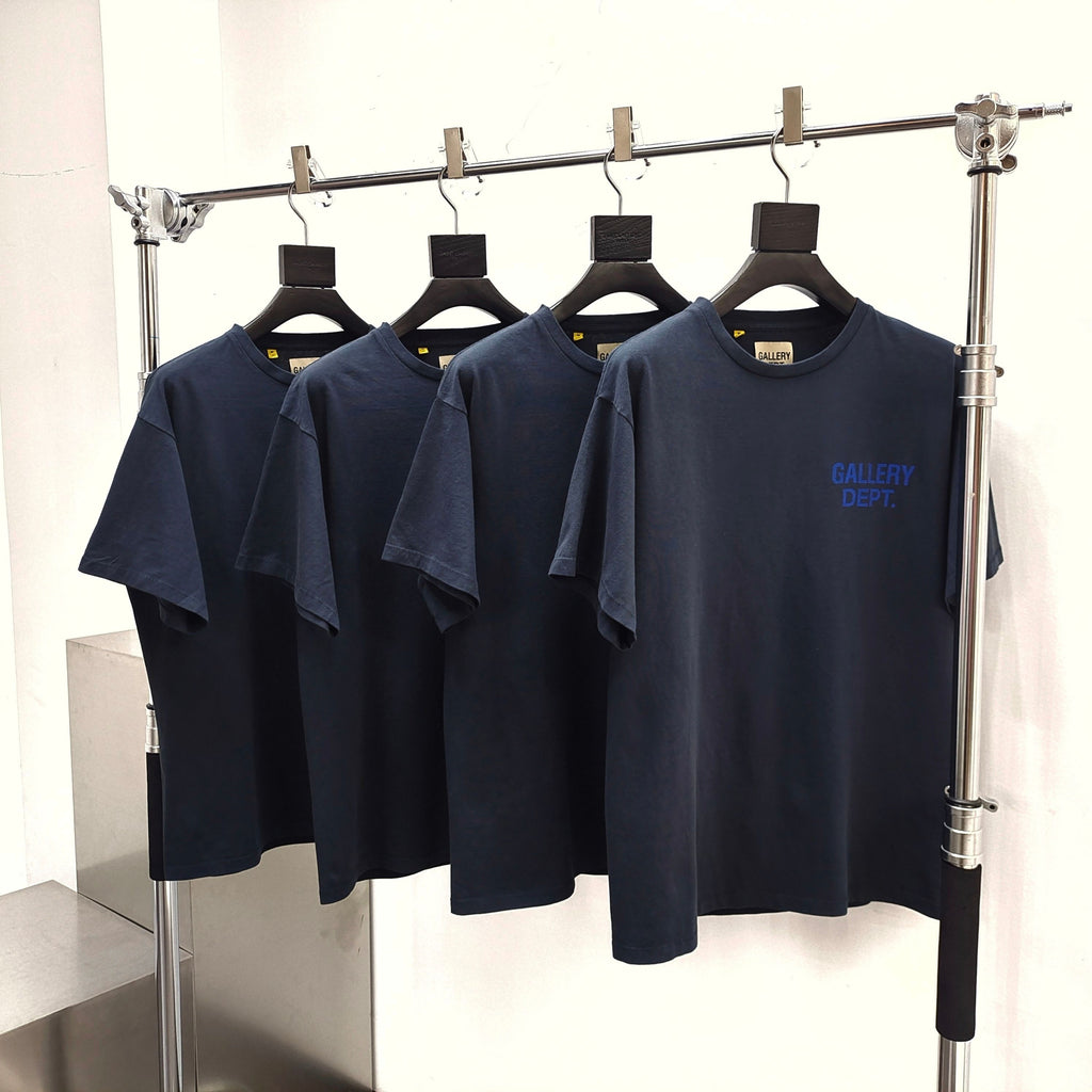 T shirt Gallery blue / black basique