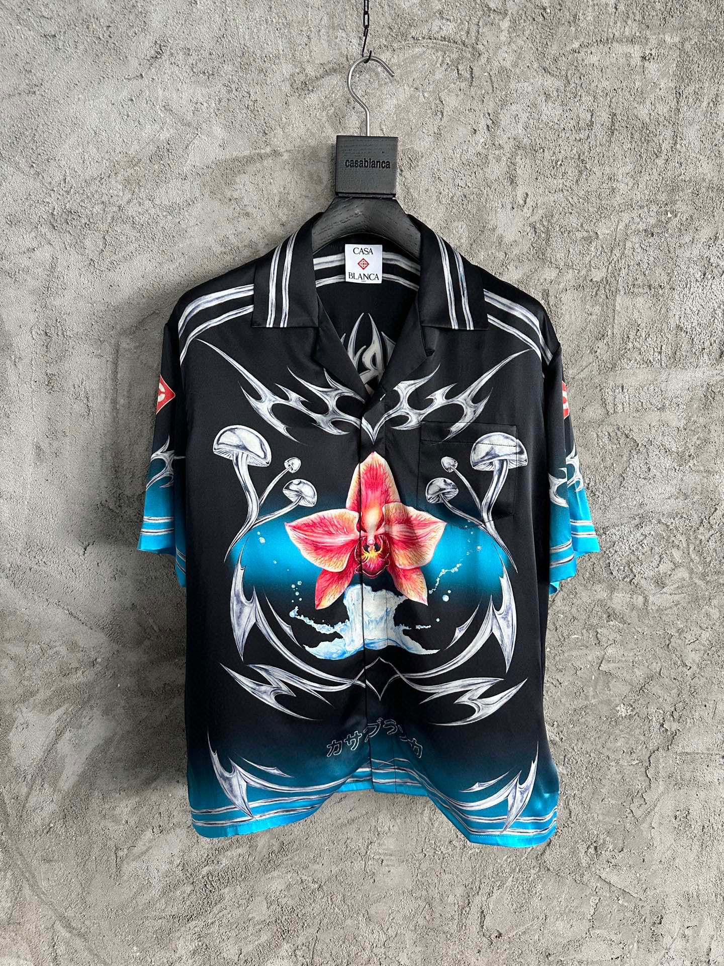 Chemise en soie Blade Imprimé Graphique Casa B